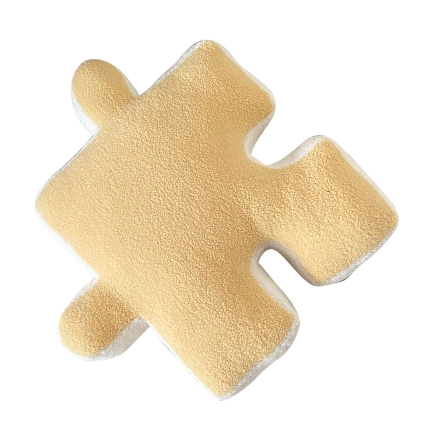 Plush Throw Pillow Ultra Soft Cushion Puzzle Special Shaped for Sofa Bed Window Home Decor Yellow