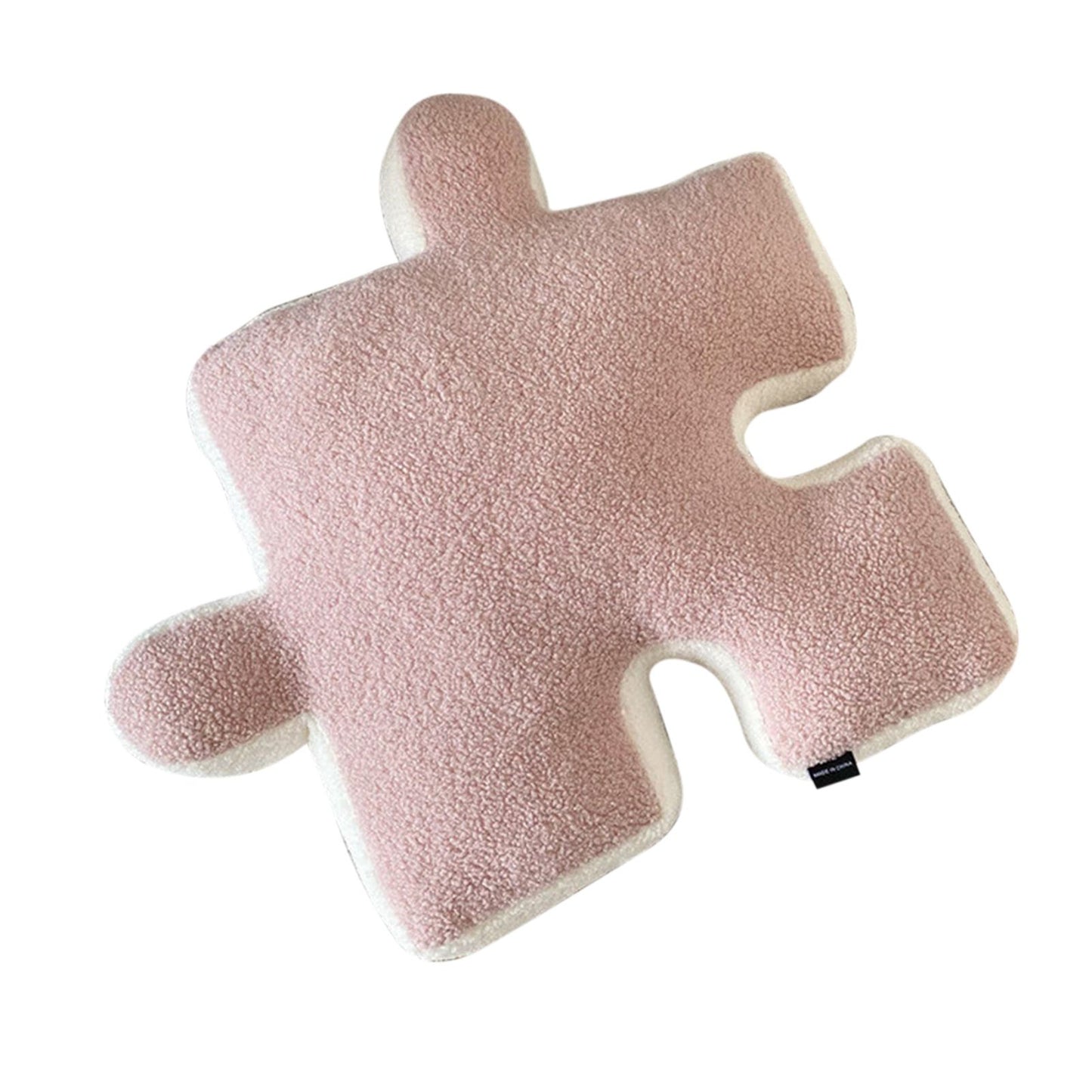 Plush Throw Pillow Ultra Soft Cushion Puzzle Special Shaped for Sofa Bed Window Home Decor Pink