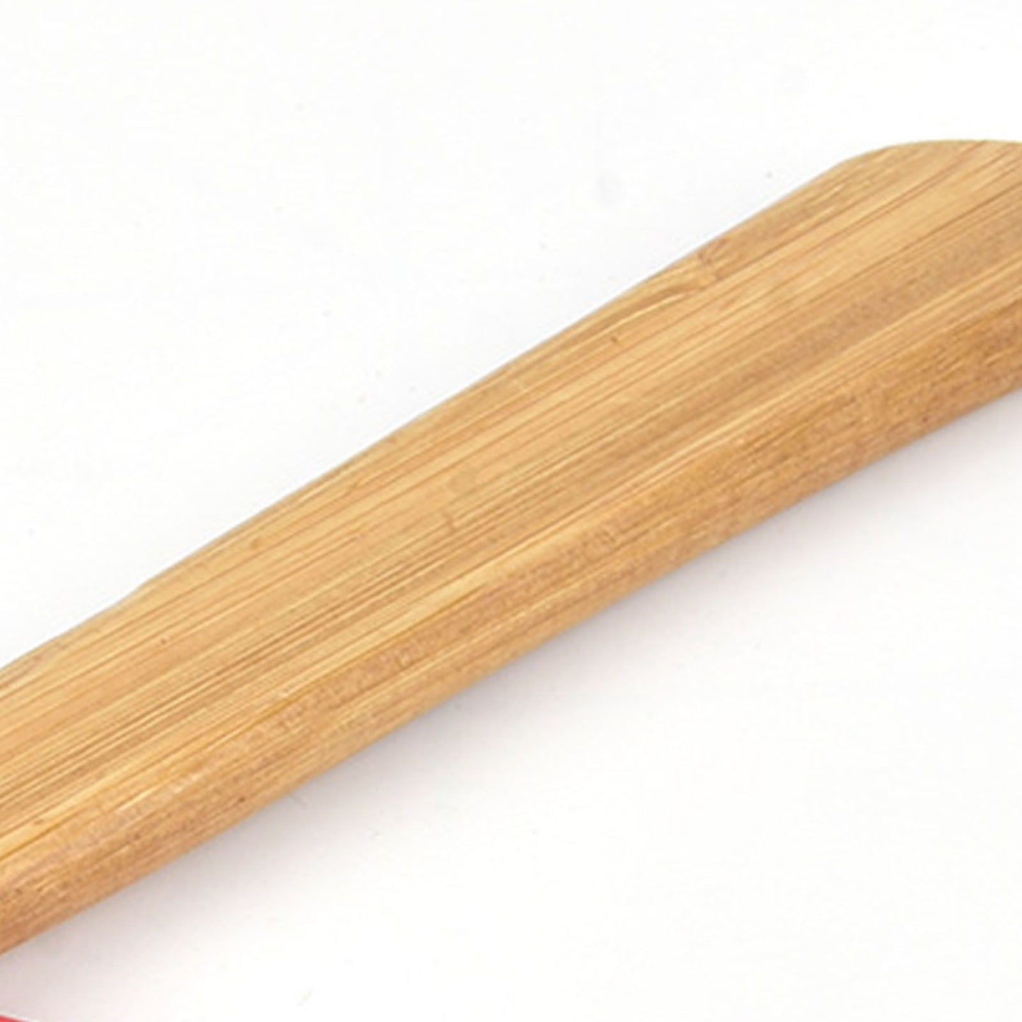 Pizza Knife 430 Steel PP Bamboo Handle Ergonomically Round Axe Pizza Cutter for Home Restaurants Red