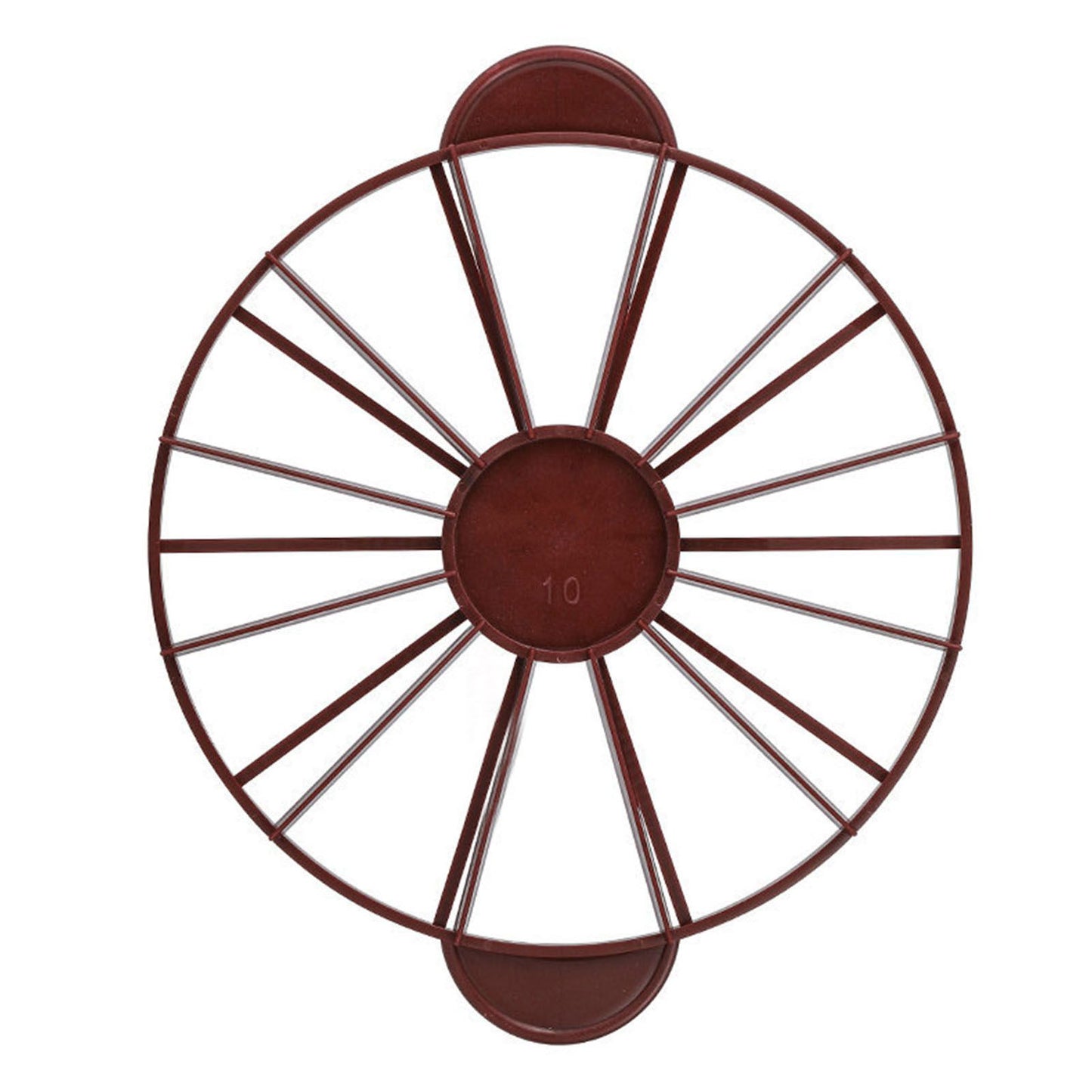 Cake Portion Marker Food Grade Round 10/12 Piece Cake Slice Marker Equal Portion Cutter Bread Cake Divider Baking Tool Dark Red (Brown) 126g/4.4oz（280）