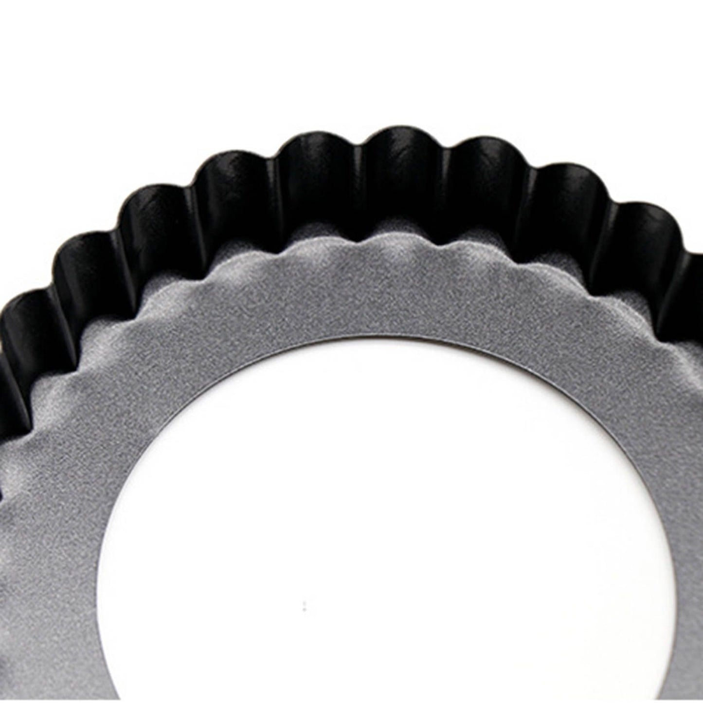 6 Pcs Mini Cake Mould with Removable Bottom 3 Inch Egg Tart Mould Muffin Pans Black Round for Dessert Baking Cooking