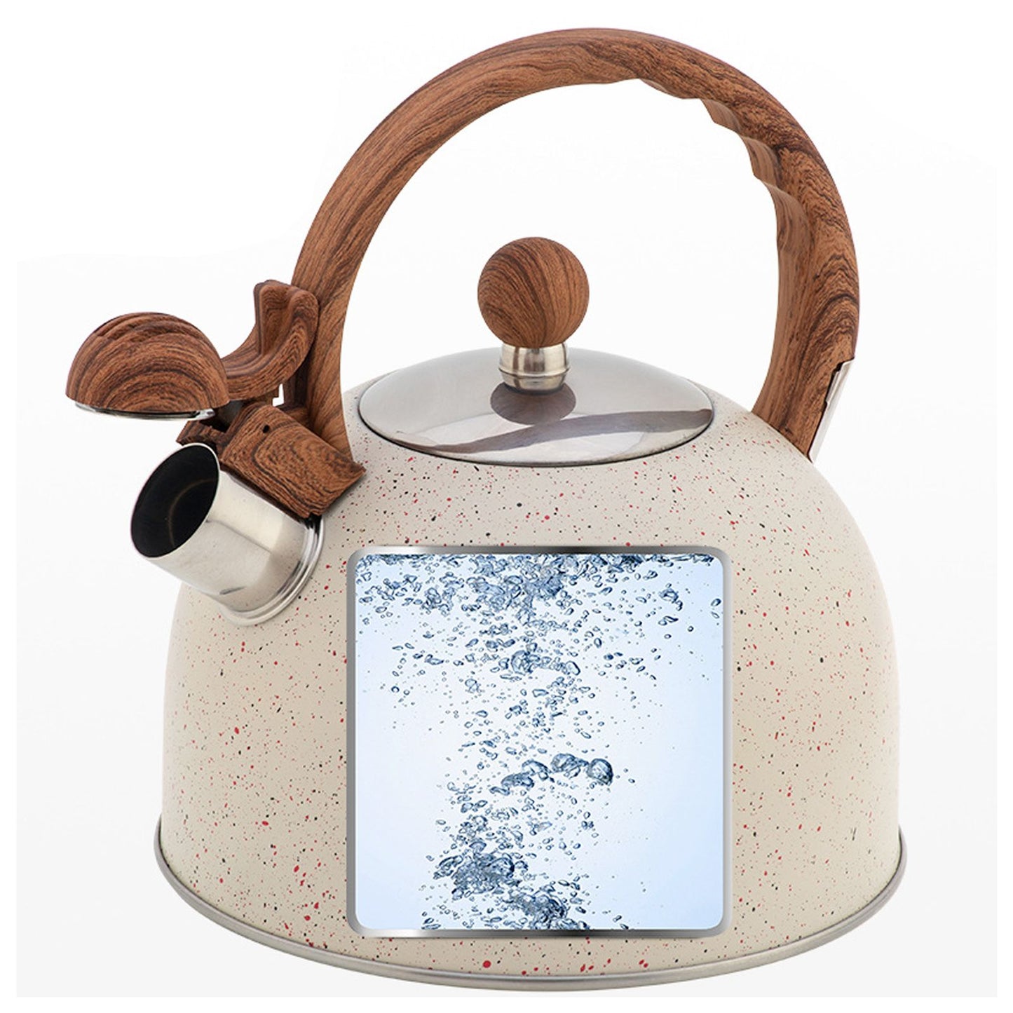 2.5L Whistling Tea Kettle Stovetop Food Grade Stainless Steel Tea Pots for Kitchen Hotel