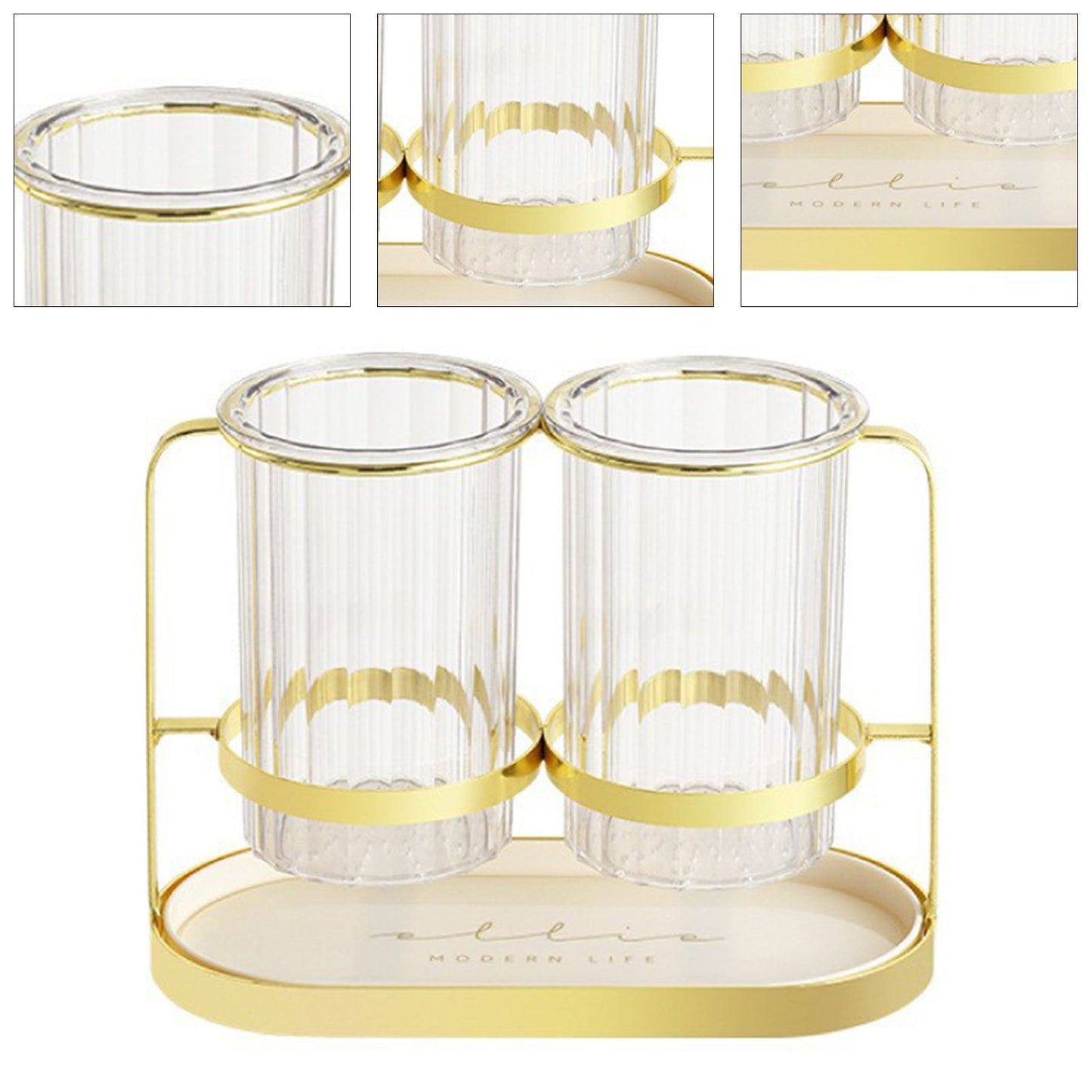 Chopsticks Drying Holder Iron PET Transparent Chopsticks Drying Caddy for Spoons Kitchen Platinum