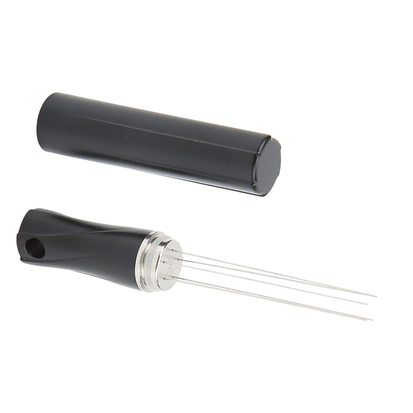 Coffee Powder Stirring Needle Professional 304 Stainless Steel Coffee Stirring Tool with Cover for Coffee Distribution Black