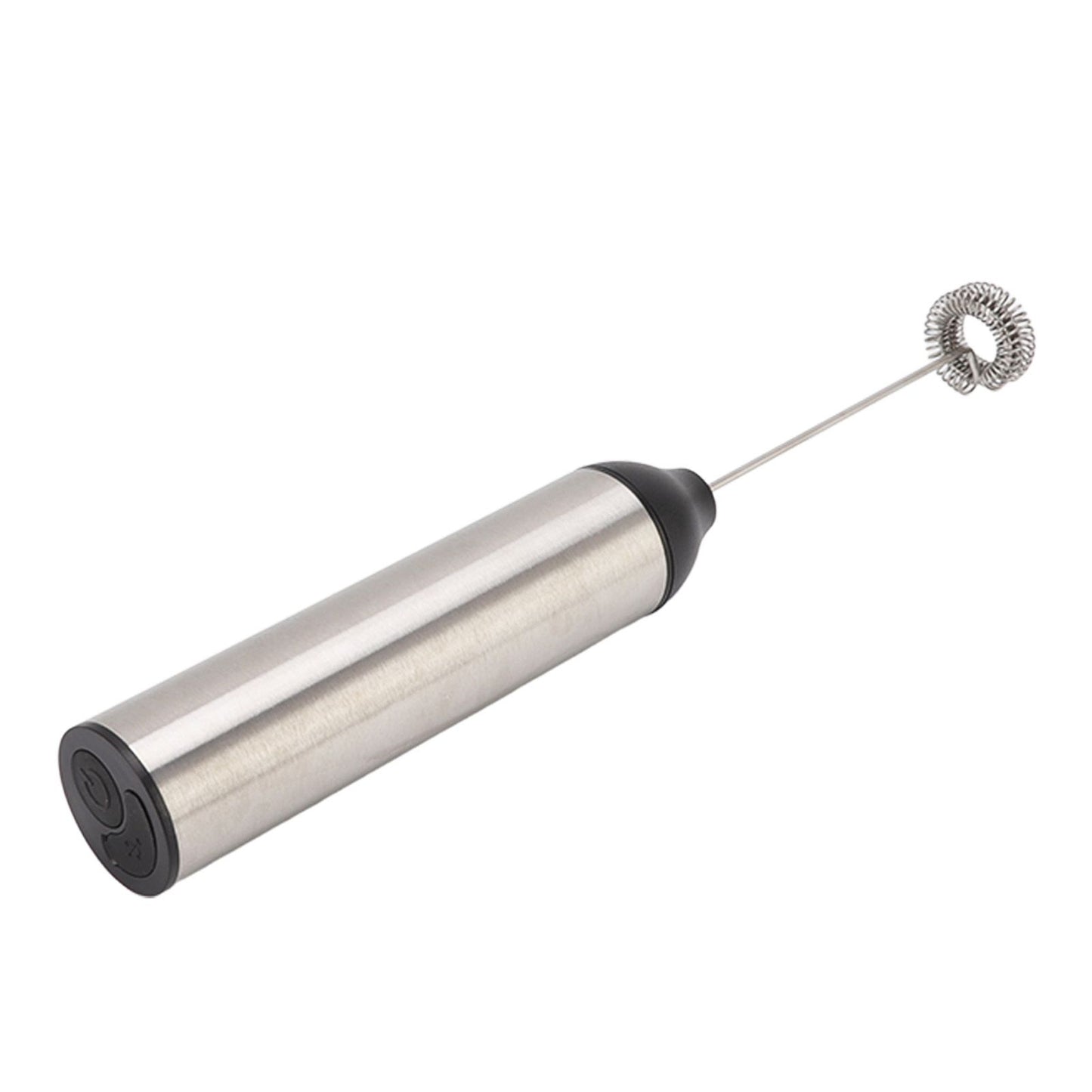 Handheld Milk Frother Lightweight Stainless Steel ABS Electric Whisk with 2 Mixing Head