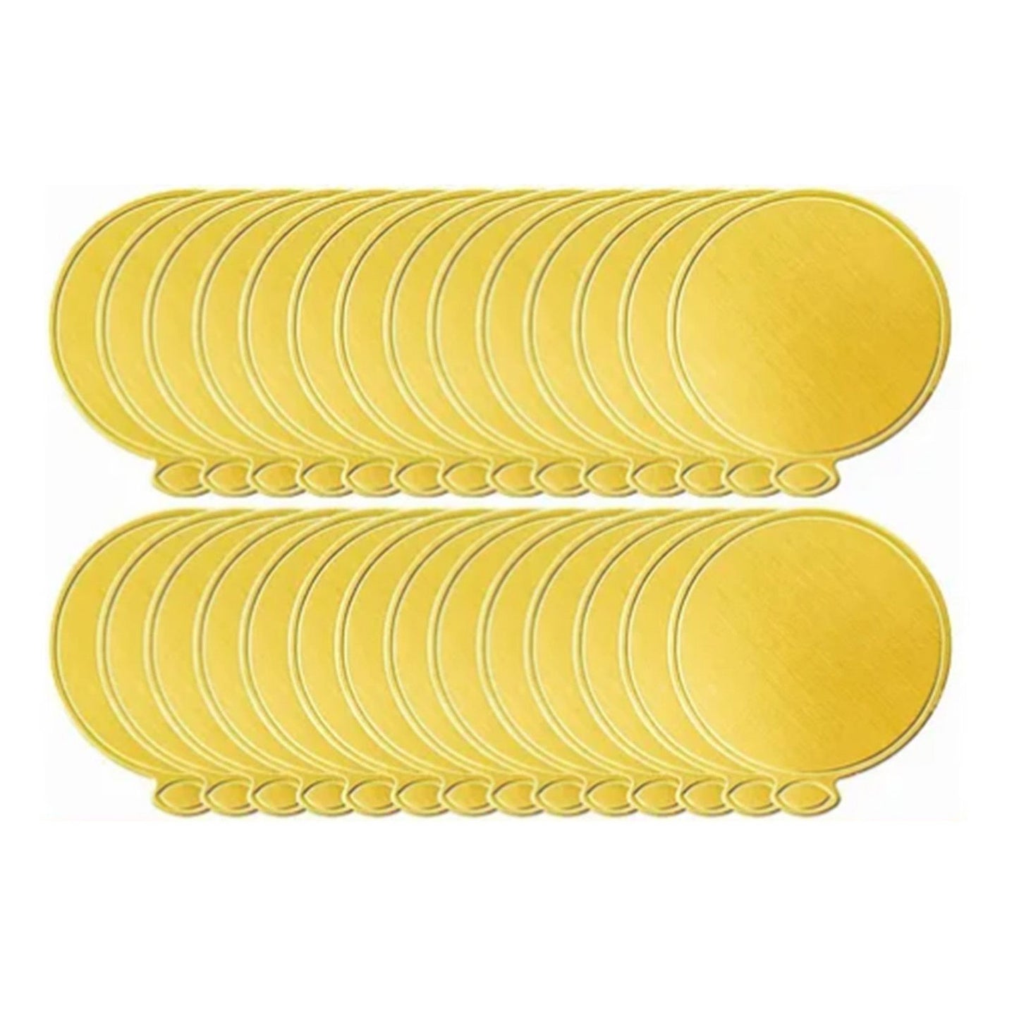 200Pcs Golden Cake Base Board 3.5in Round Cake Pad for Mini Cakes Muffins Cookies Mousse Brownies Cupcakes Pizza