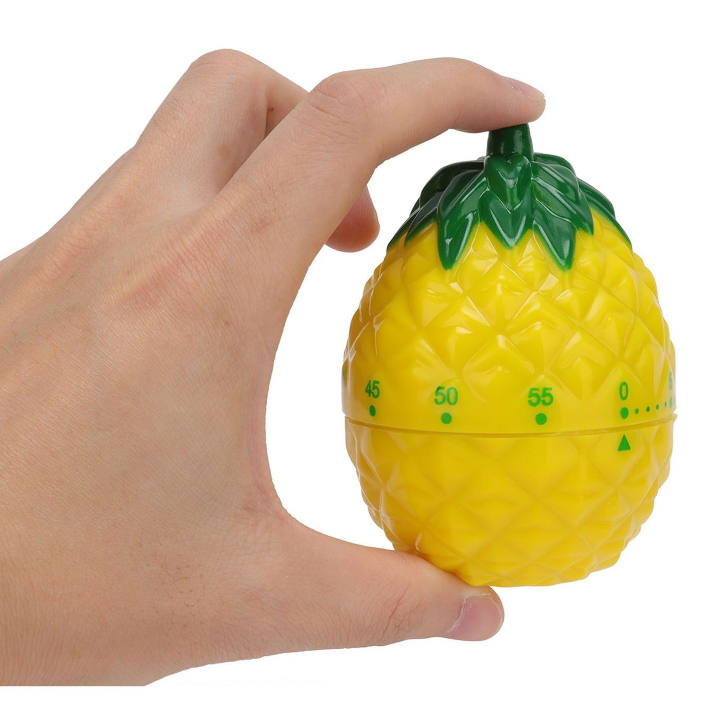 Kitchen Timer Fruit Shape Cute Style Plastic Material 6.4x6.4x8.7cm Compact Mechanical Timer for Home