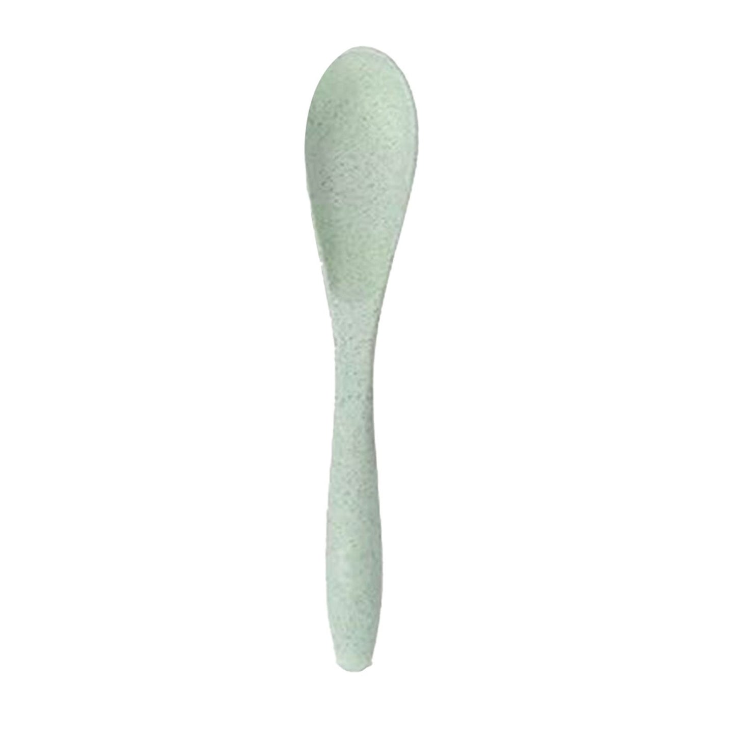 Wheat Straw Cutlery Set Modern Portable Fork Spoon Knife Tableware with Box for Office School Picnic Green