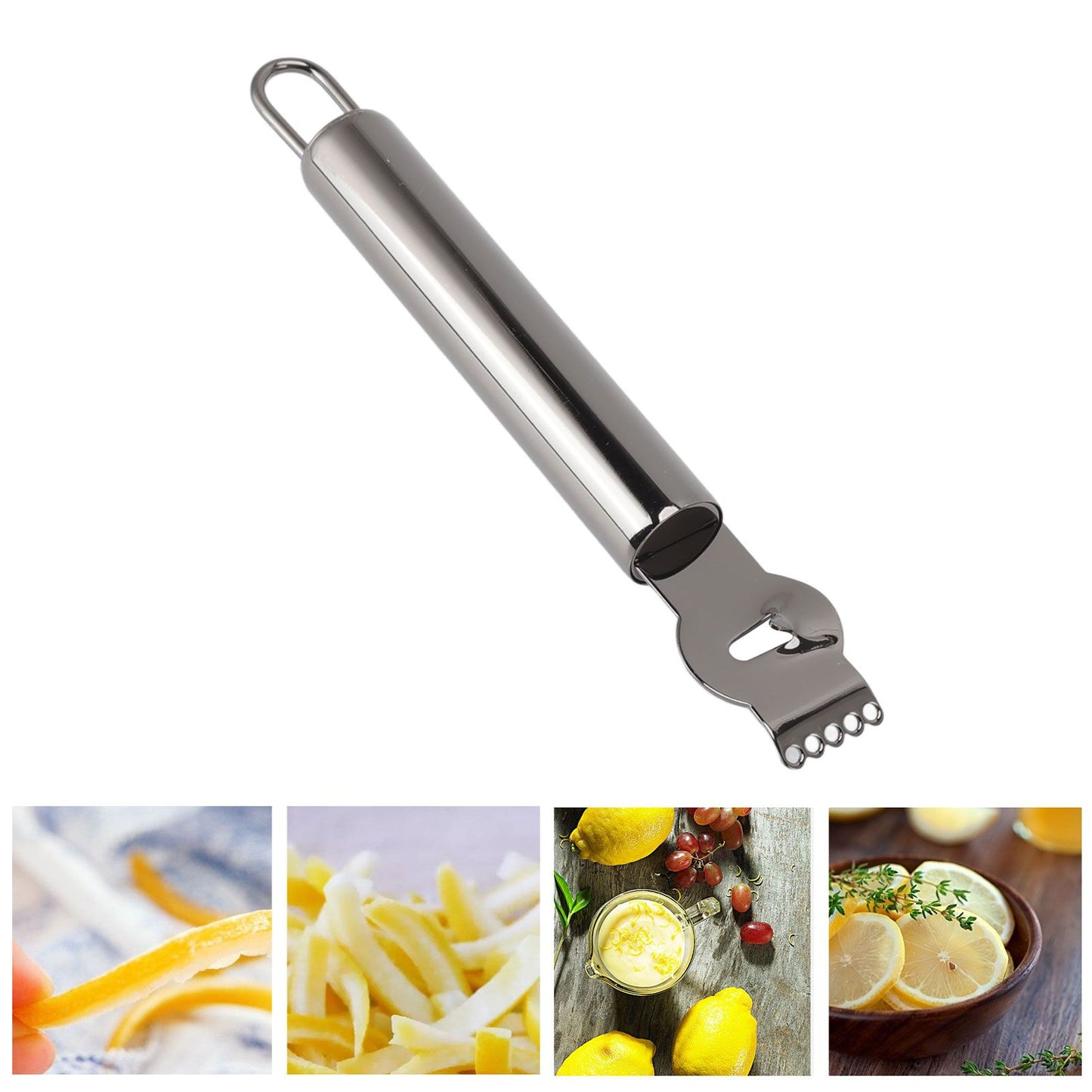 Lemon Peeler 304 Stainless Steel Lemon Zester Grater Orange Citrus Twist Peeler Kitchen Fruit Peeling Tools Black