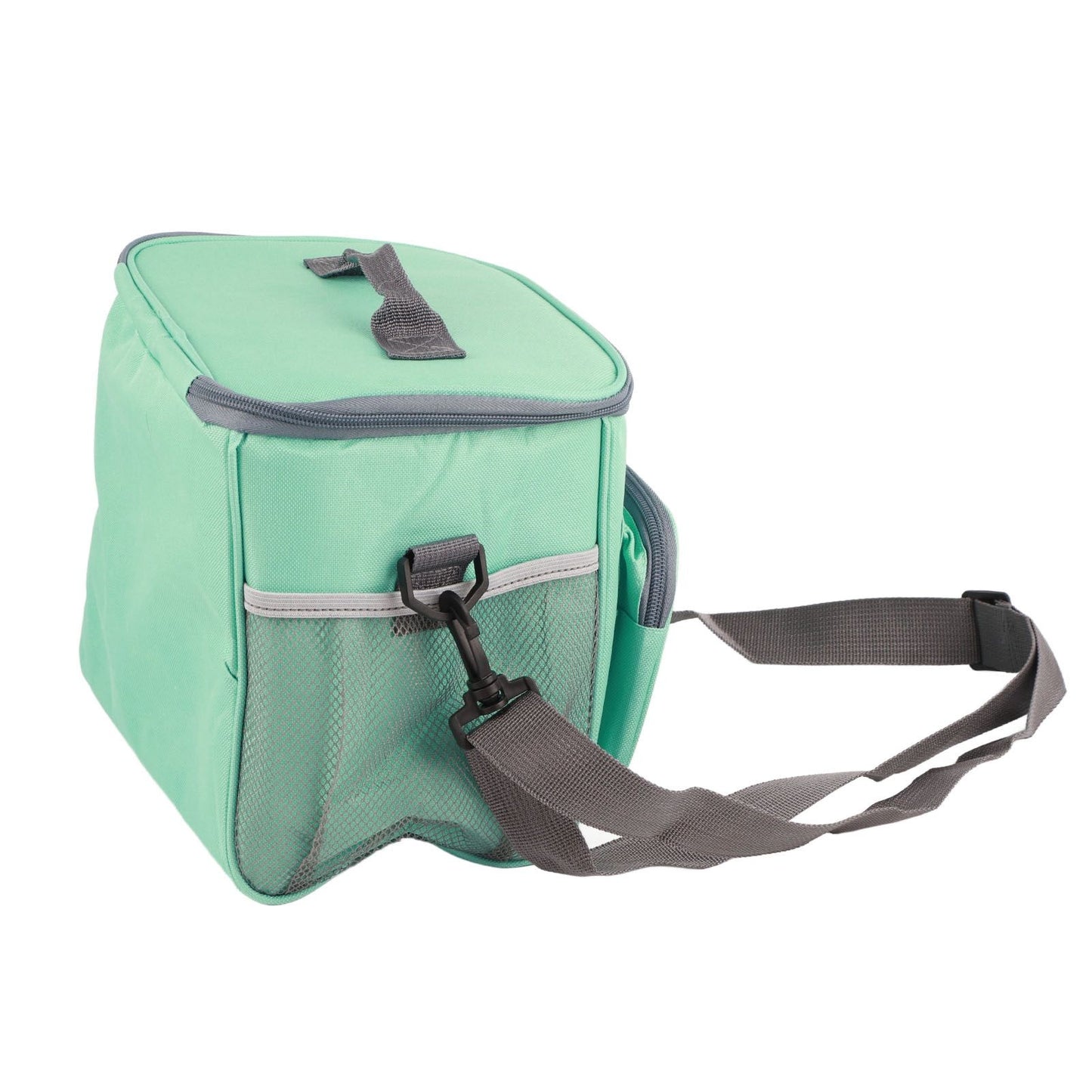 Insulated Bag Cloth Multifunction Modern Thermal Lunch Handbag with Single Shoulder for Home Work Green