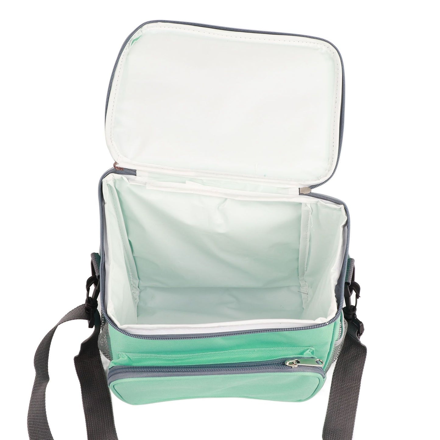 Insulated Bag Cloth Multifunction Modern Thermal Lunch Handbag with Single Shoulder for Home Work Green