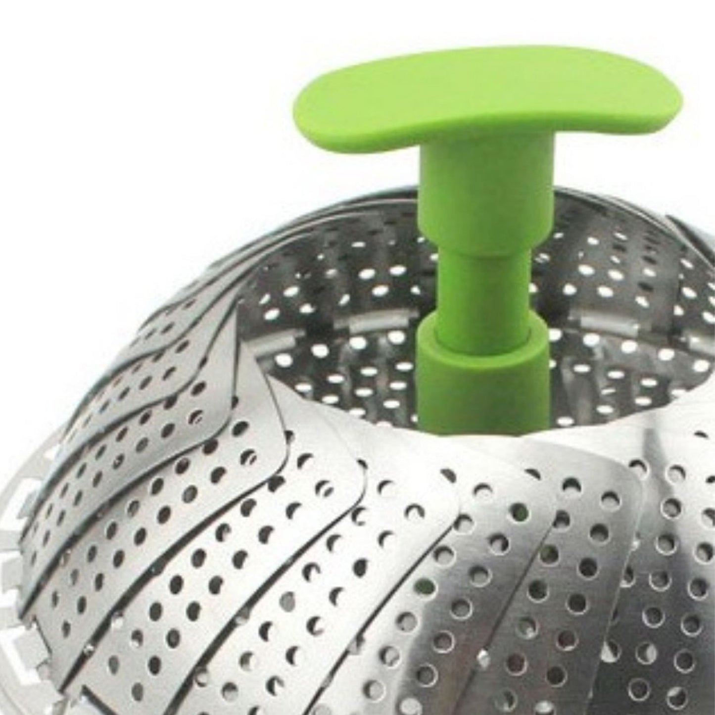 Steam Basket Stainless Steel Folding Vegetable Steam Basket with ABS Handle for Veggie Fish Seafood Cooking Steam Basket