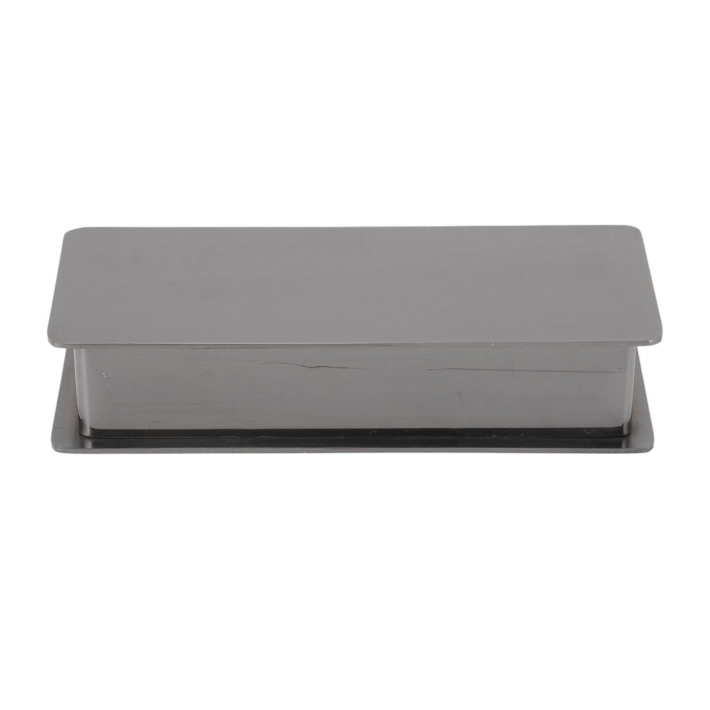 Toothpick Holder Stainless Steel Rectangular Toothpick Holder with Lid for Home Bar Hotel Restaurant Silvery Black