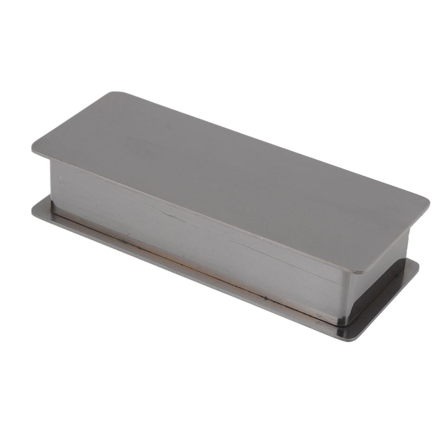 Toothpick Holder Stainless Steel Rectangular Toothpick Holder with Lid for Home Bar Hotel Restaurant Silvery Black