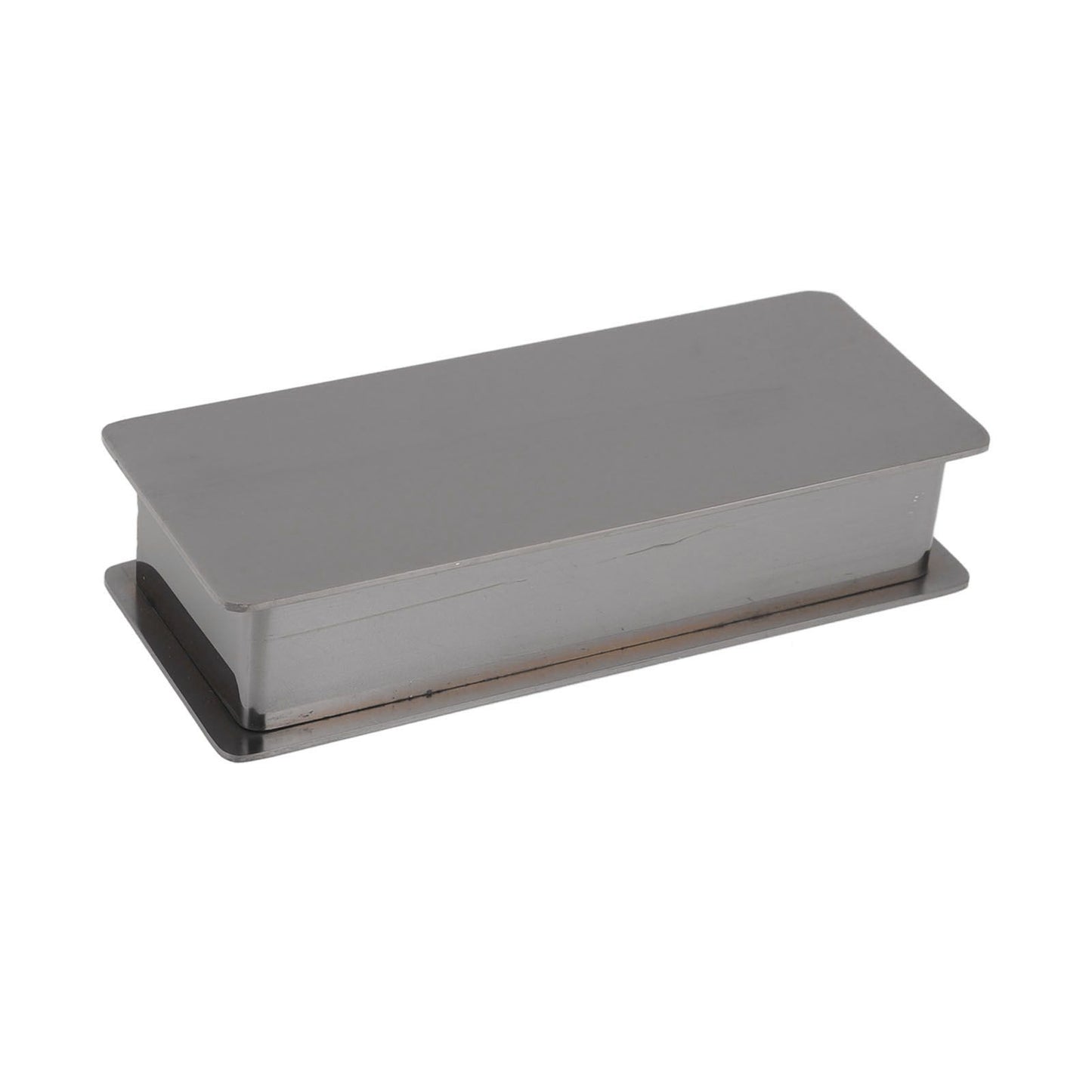 Toothpick Holder Stainless Steel Rectangular Toothpick Holder with Lid for Home Bar Hotel Restaurant Silvery Black