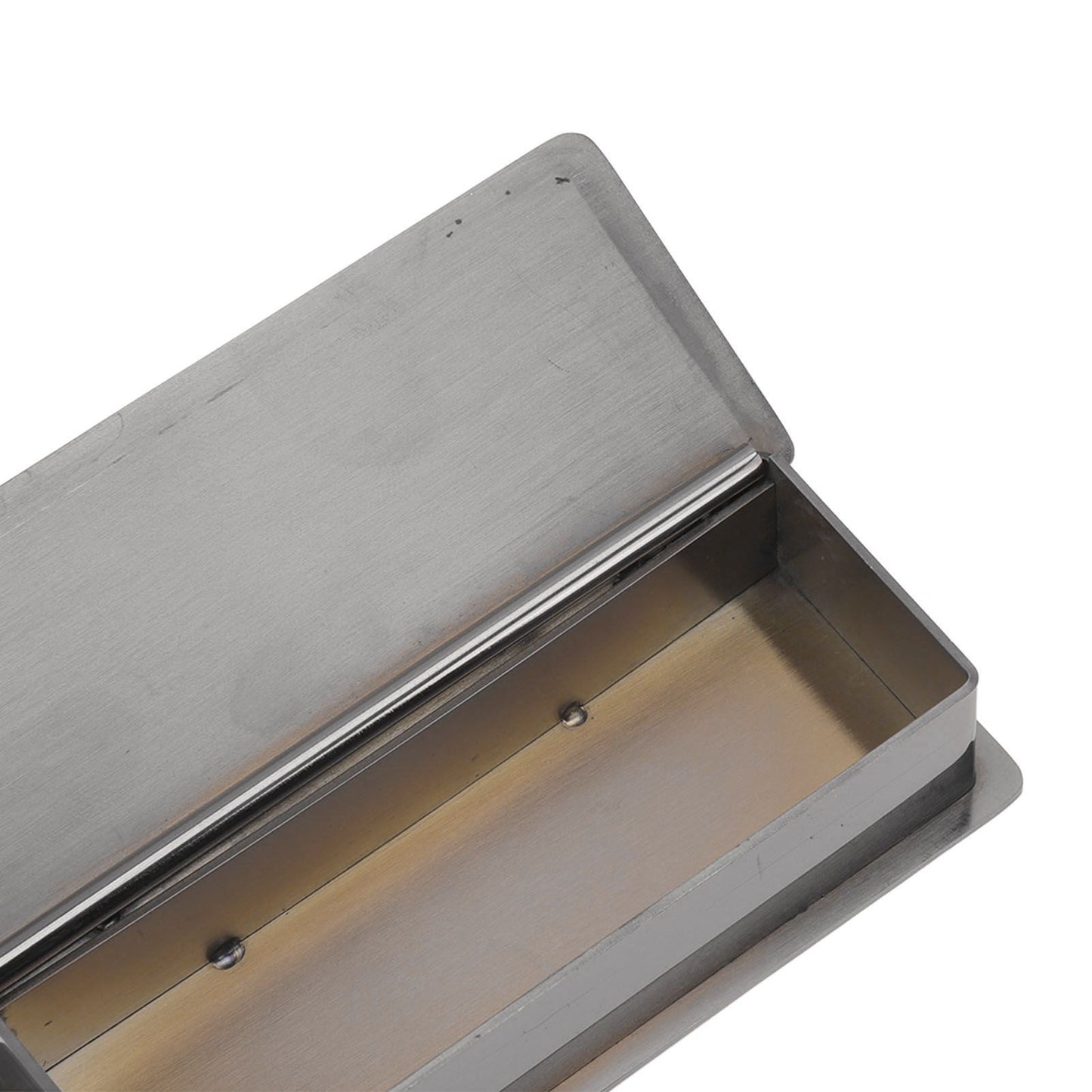 Toothpick Holder Stainless Steel Rectangular Toothpick Holder with Lid for Home Bar Hotel Restaurant Silvery Black