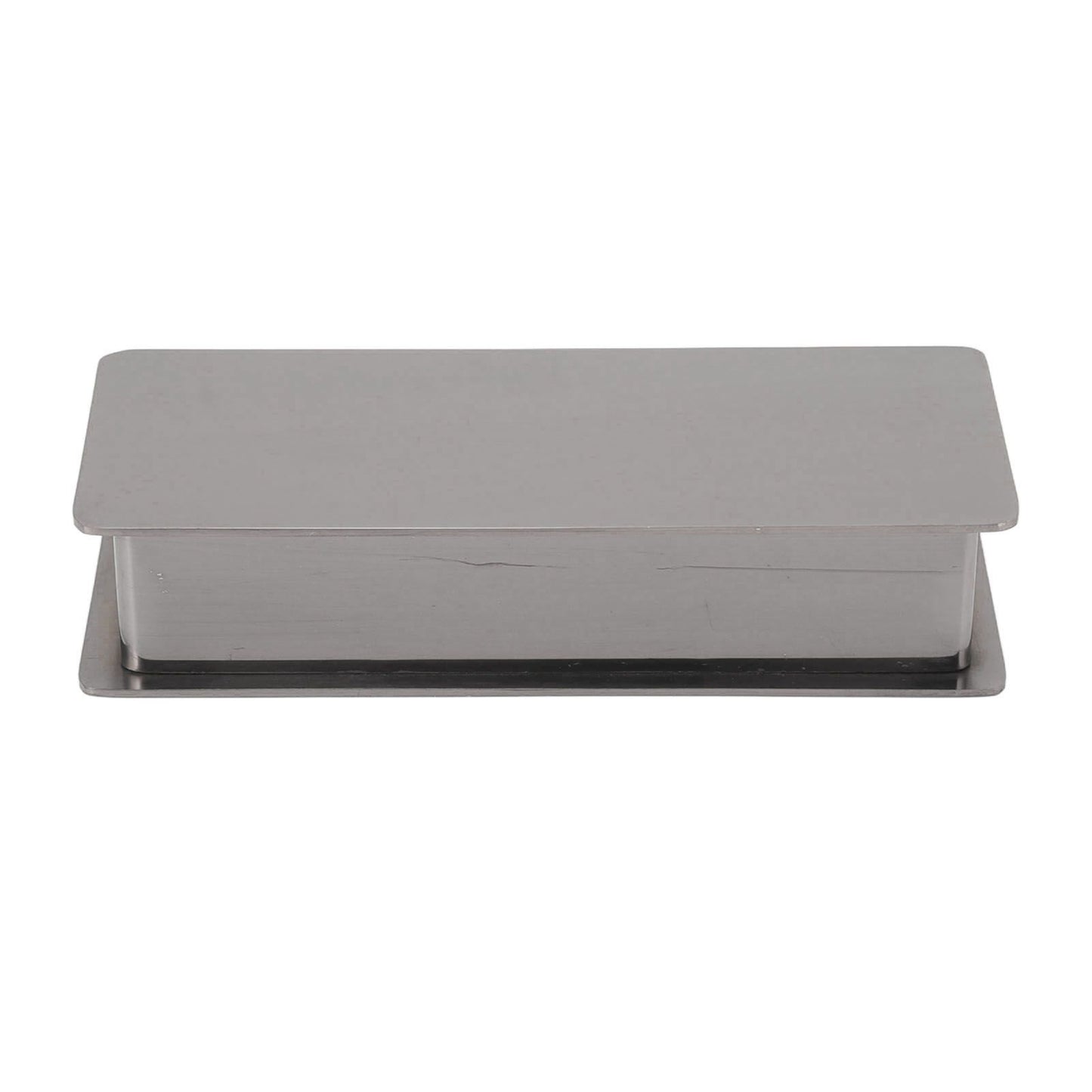 Toothpick Holder Stainless Steel Rectangular Toothpick Holder with Lid for Home Bar Hotel Restaurant Silver
