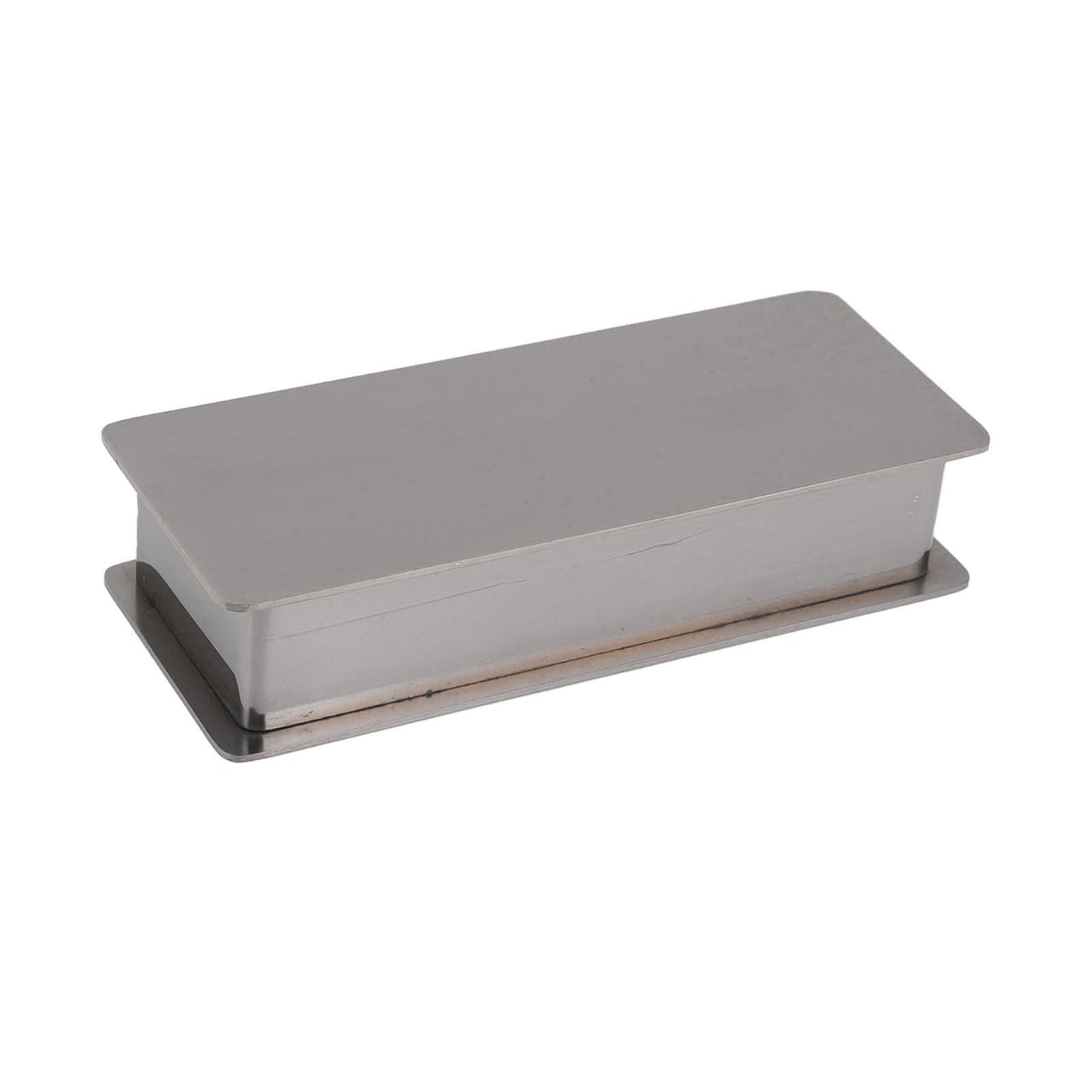 Toothpick Holder Stainless Steel Rectangular Toothpick Holder with Lid for Home Bar Hotel Restaurant Silver