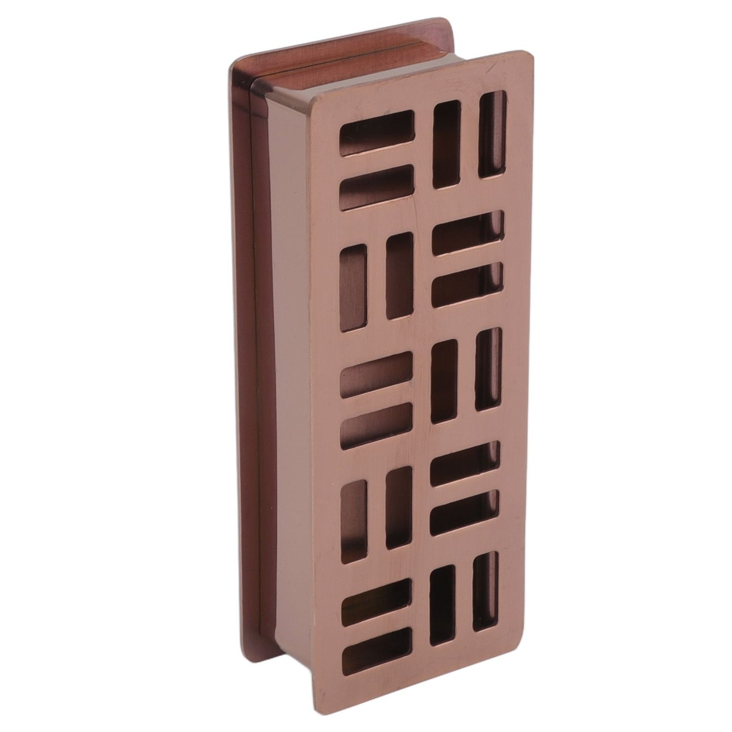 Stainless Steel Toothpick Holder Hollowed Out Rust Prevention Rectangle Toothpick Box for Restaurant Hotels Rose Gold