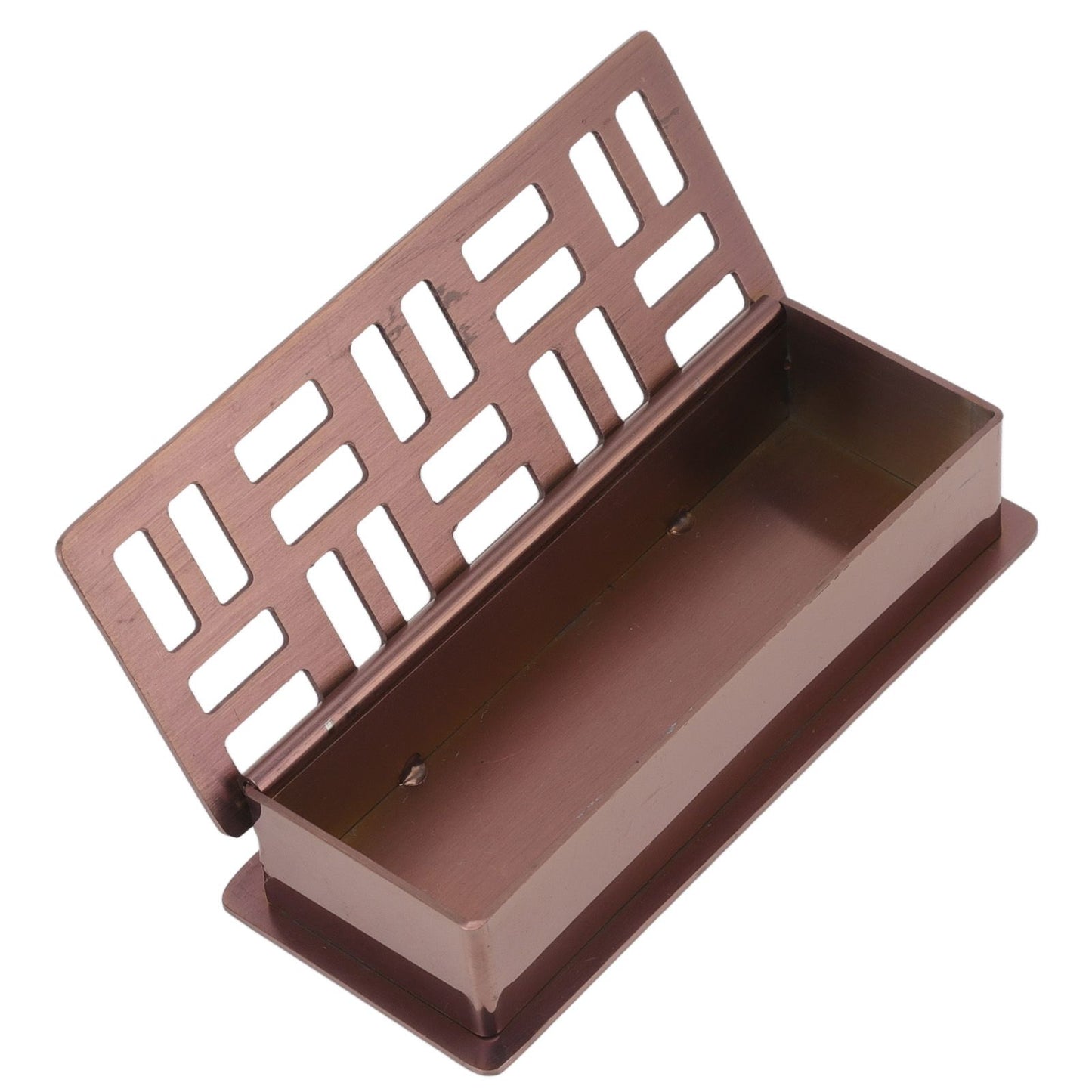 Stainless Steel Toothpick Holder Hollowed Out Rust Prevention Rectangle Toothpick Box for Restaurant Hotels Rose Gold