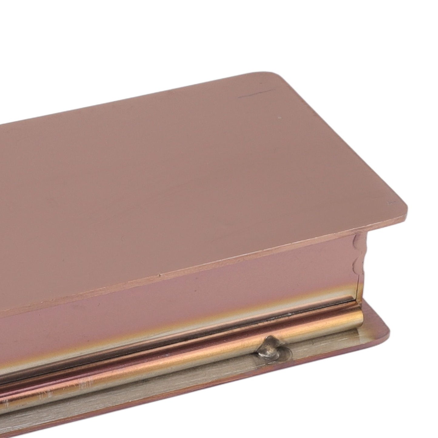 Stainless Steel Toothpick Holder Hollowed Out Rust Prevention Rectangle Toothpick Box for Restaurant Hotels Rose Gold