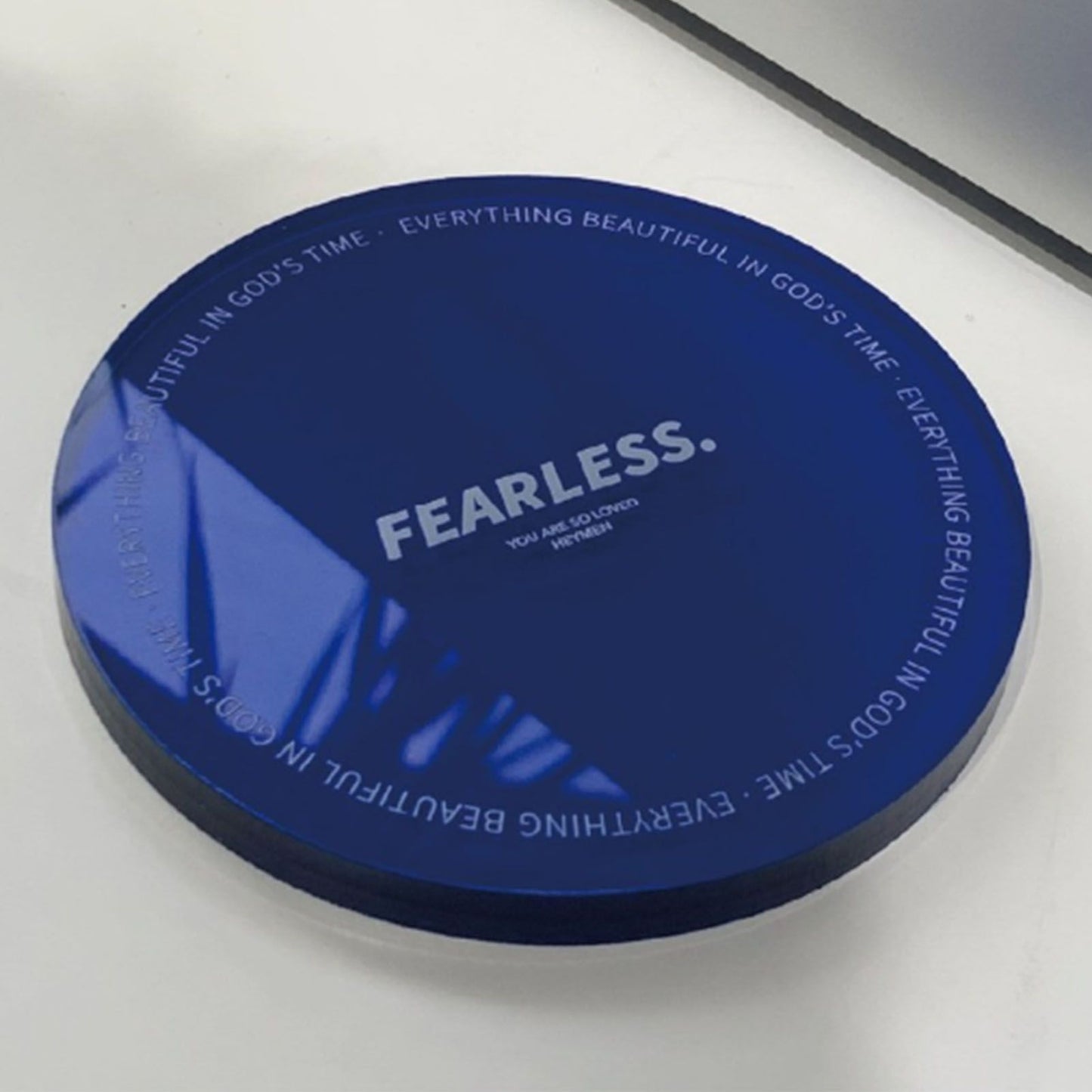 Cup Coasters Minimalist Heat Insulation Decorative Acrylic Coaster for Advertising Accessories Home Blue