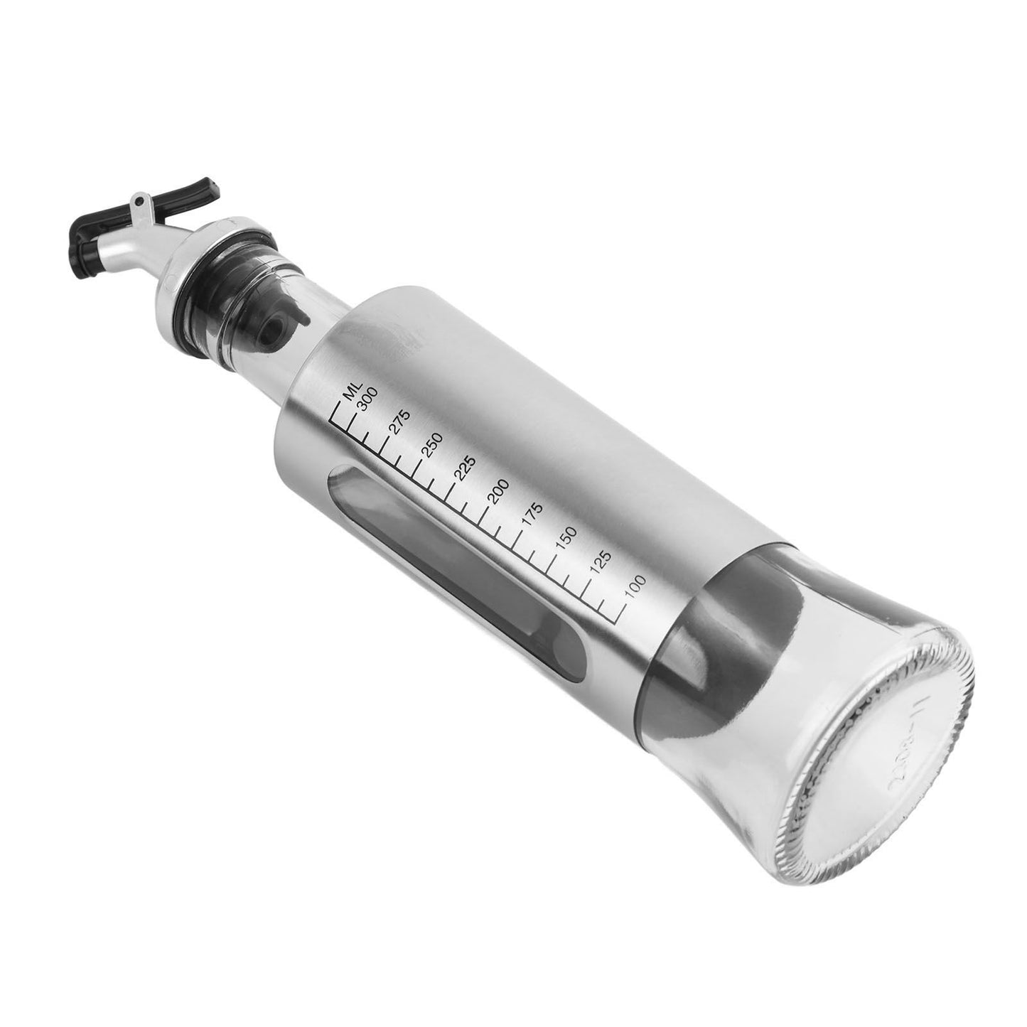 2 Pcs Oil Dispenser Bottle 300ml Thickened Scale Design Visual Seasoning Bottle for Home Kitchen