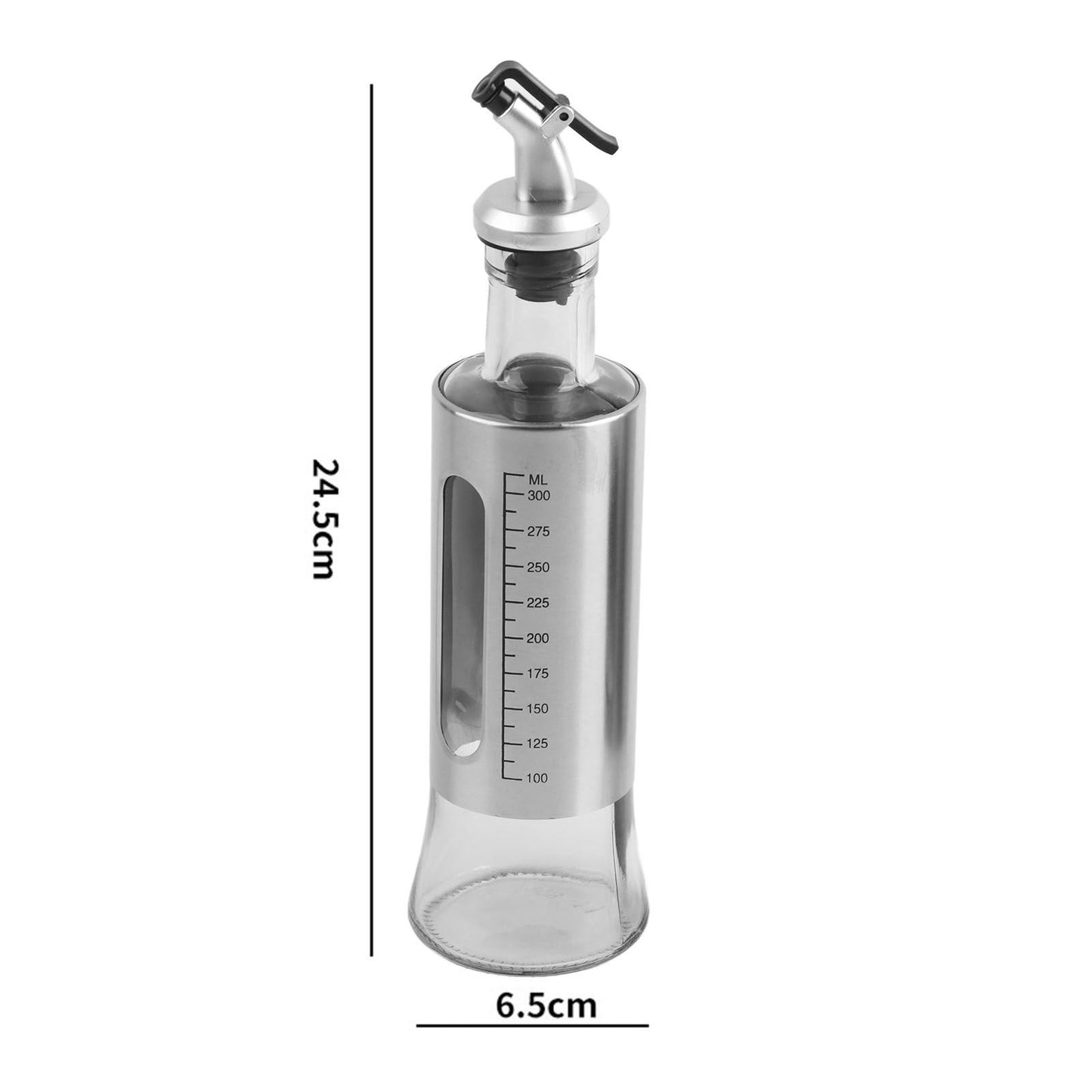 2 Pcs Oil Dispenser Bottle 300ml Thickened Scale Design Visual Seasoning Bottle for Home Kitchen