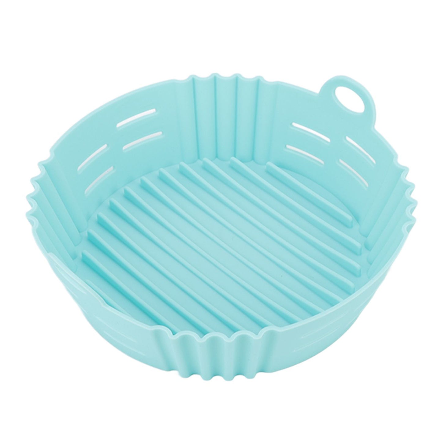 Fryer Silicone Liner Heat Resistant Elastic Washable Food Grade Reusable Fryer Basket for Cooking Blue