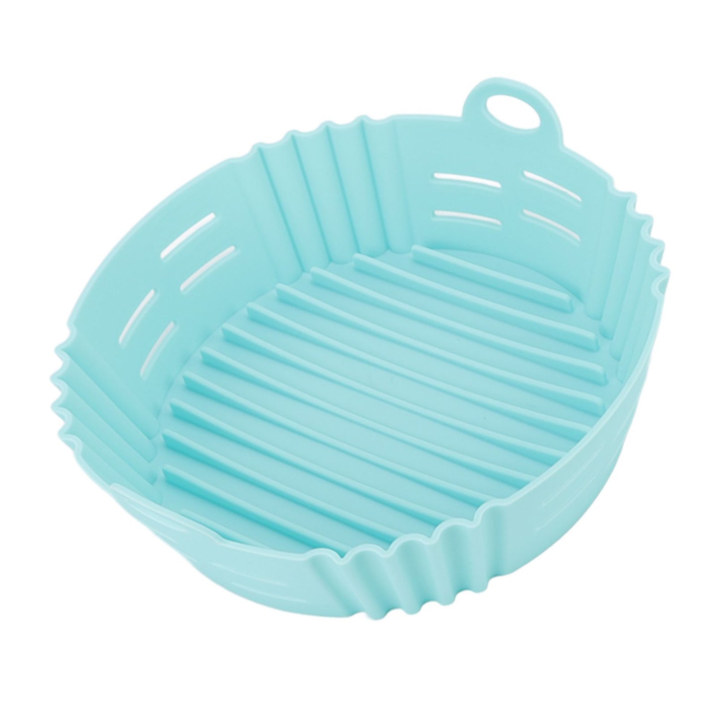 Fryer Silicone Liner Heat Resistant Elastic Washable Food Grade Reusable Fryer Basket for Cooking Blue