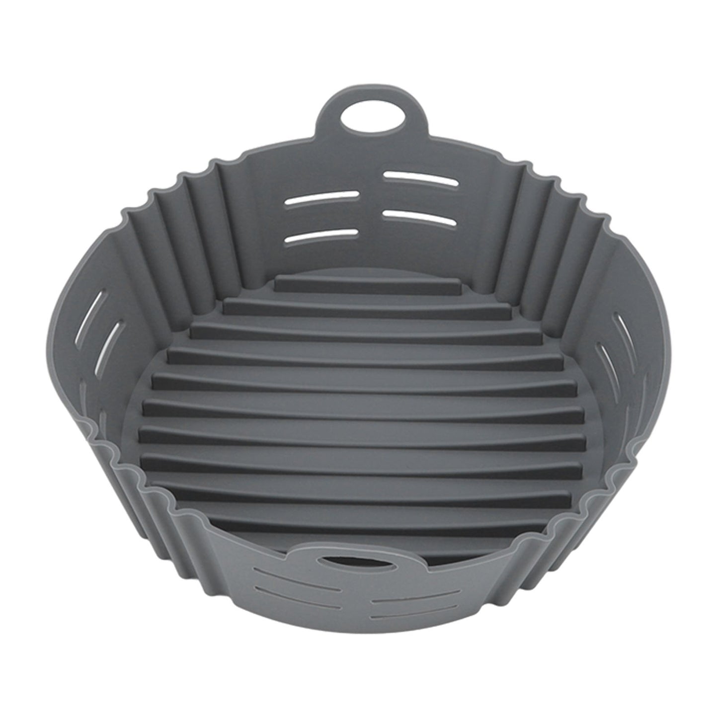 Fryer Silicone Liner Heat Resistant Elastic Washable Food Grade Reusable Fryer Basket for Cooking Grey