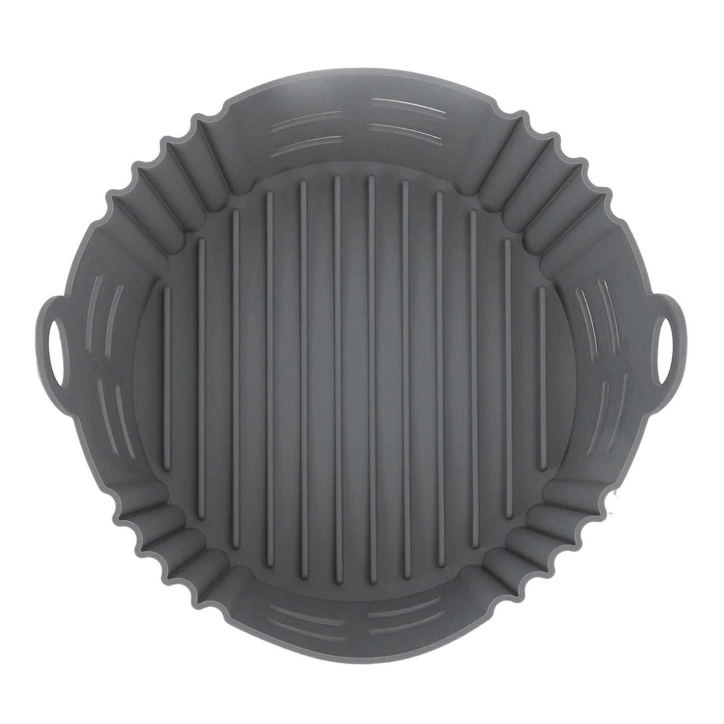 Fryer Silicone Liner Heat Resistant Elastic Washable Food Grade Reusable Fryer Basket for Cooking Grey