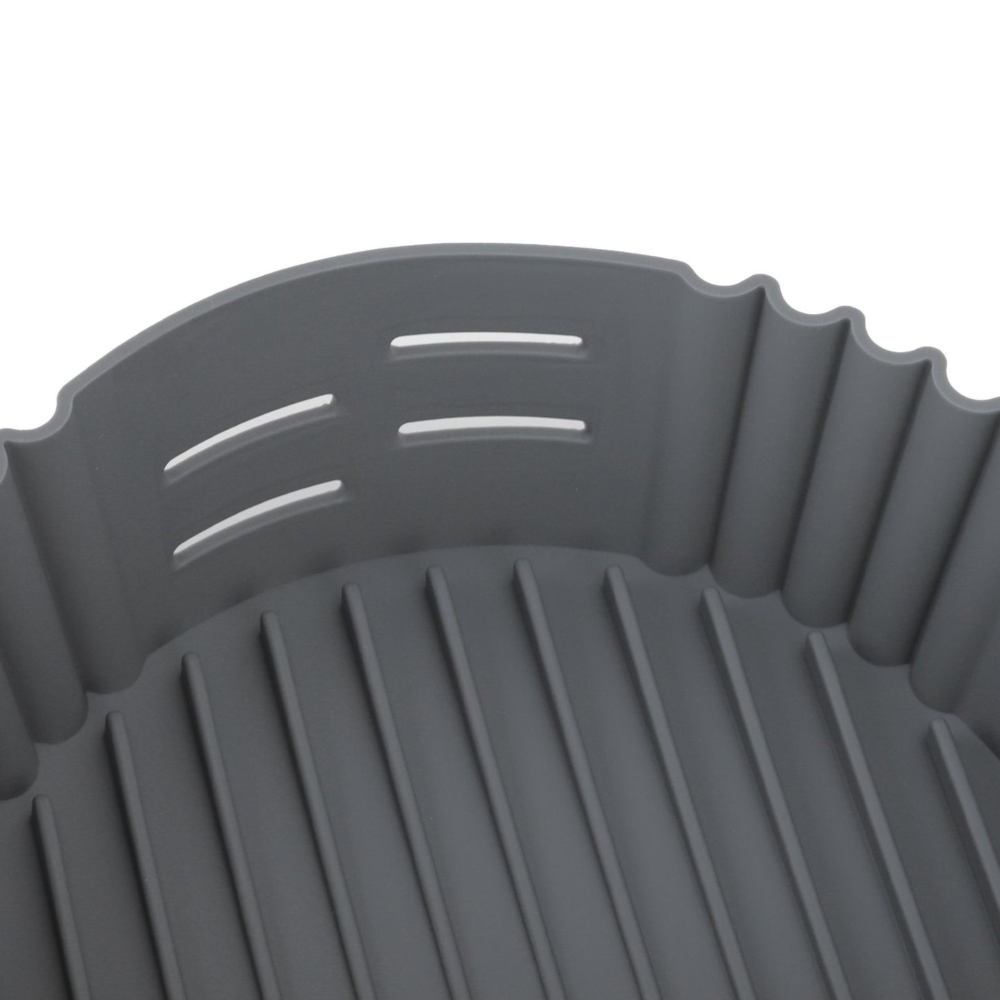 Fryer Silicone Liner Heat Resistant Elastic Washable Food Grade Reusable Fryer Basket for Cooking Grey