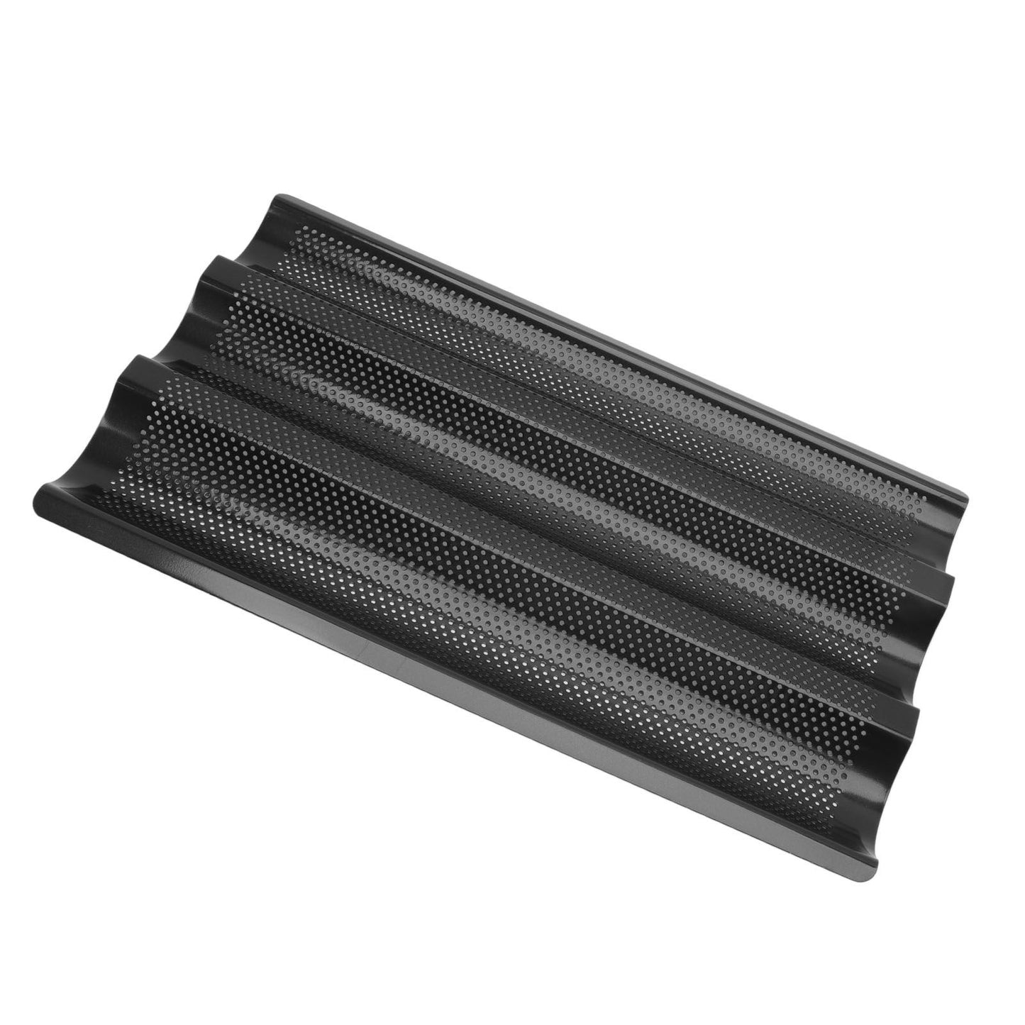 Baguette Pan Stainless Steel U Shape Uniform Heating Perforated Design French Bread Baking Pan for Home Baguette
