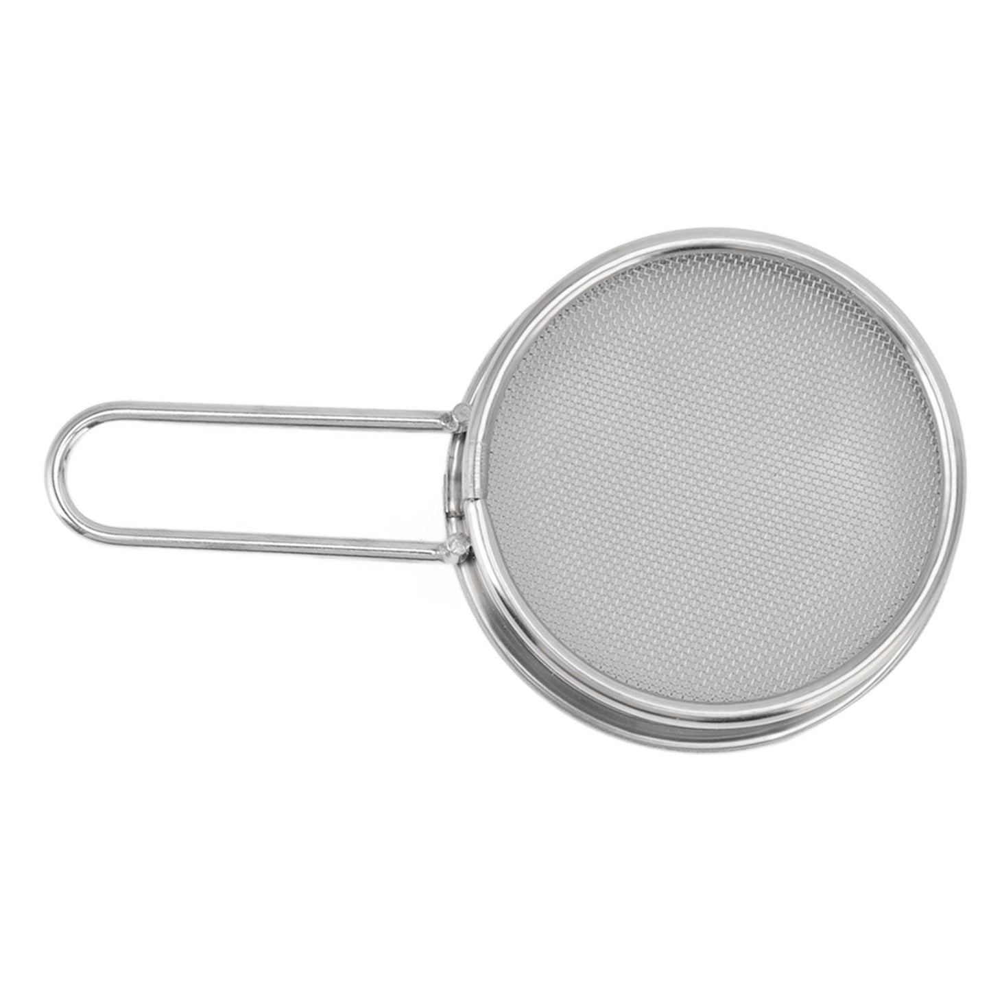 Flour Sieve Strainer 304 Stainless Steel Lightweight Easy Cleaning Ergonomic Handle Mesh Round Sifter for Baking