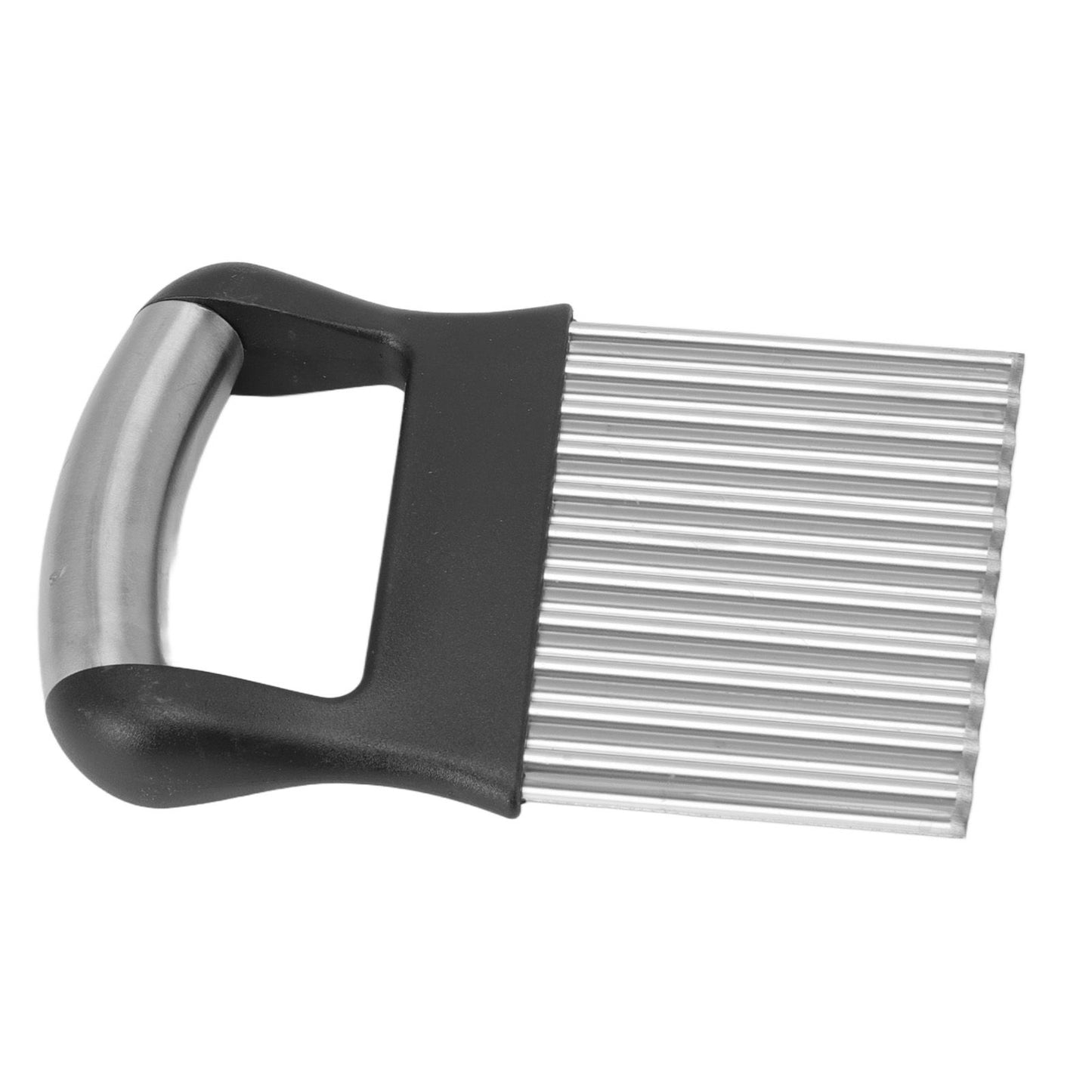 Crinkle Cutter Rustproof Stainless Steel Wavy Potato Crinkle Cutter with Comfortable Grip for Kitchen