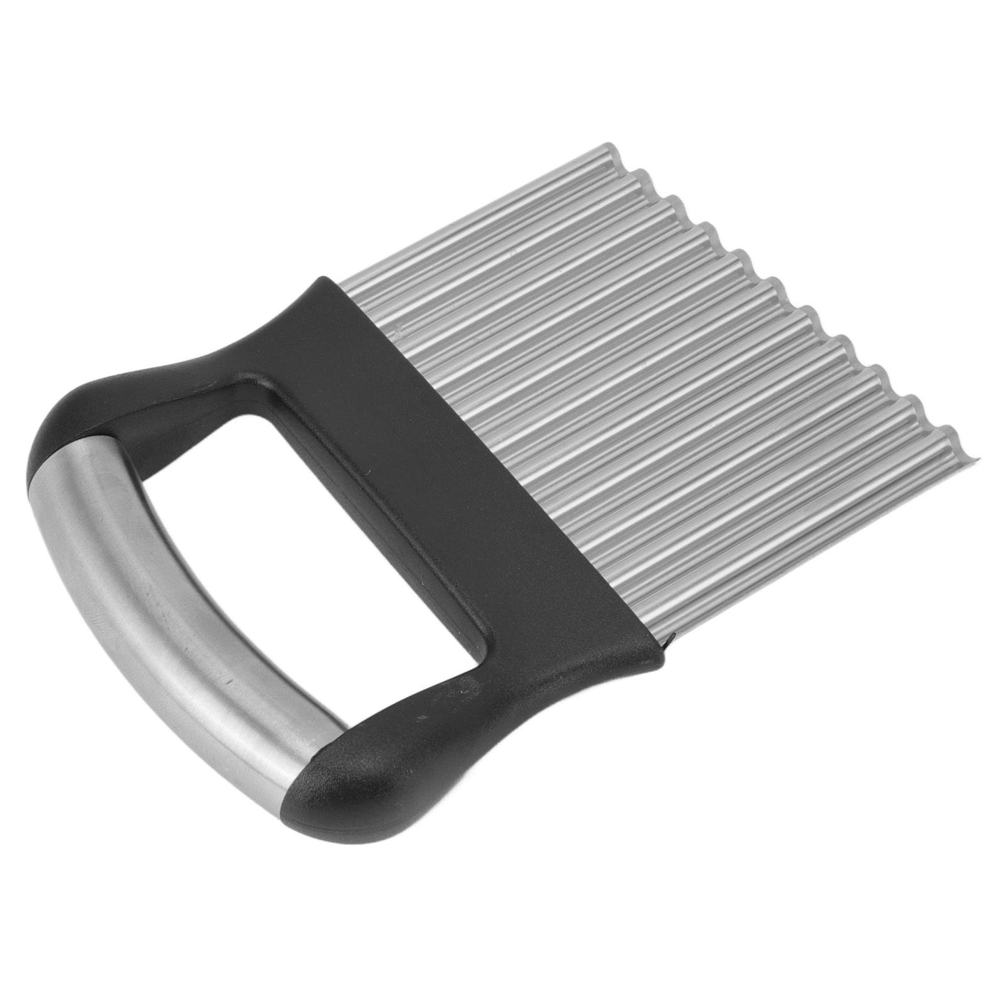 Crinkle Cutter Rustproof Stainless Steel Wavy Potato Crinkle Cutter with Comfortable Grip for Kitchen
