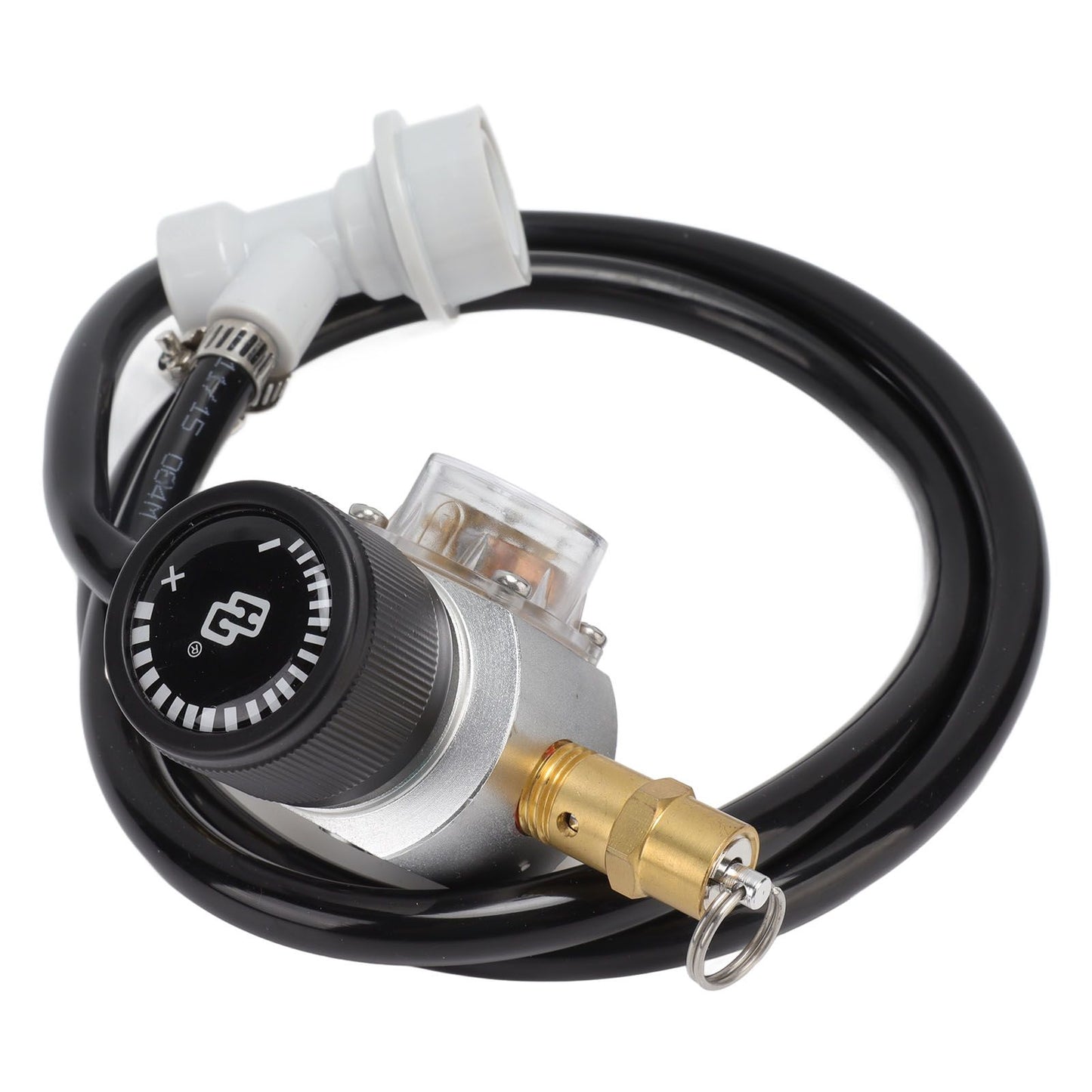 Soda Water Automatic Beer Maker 2nd Stage Pressure Gauge Black Hose Distributor Set with Safety Valve for Household