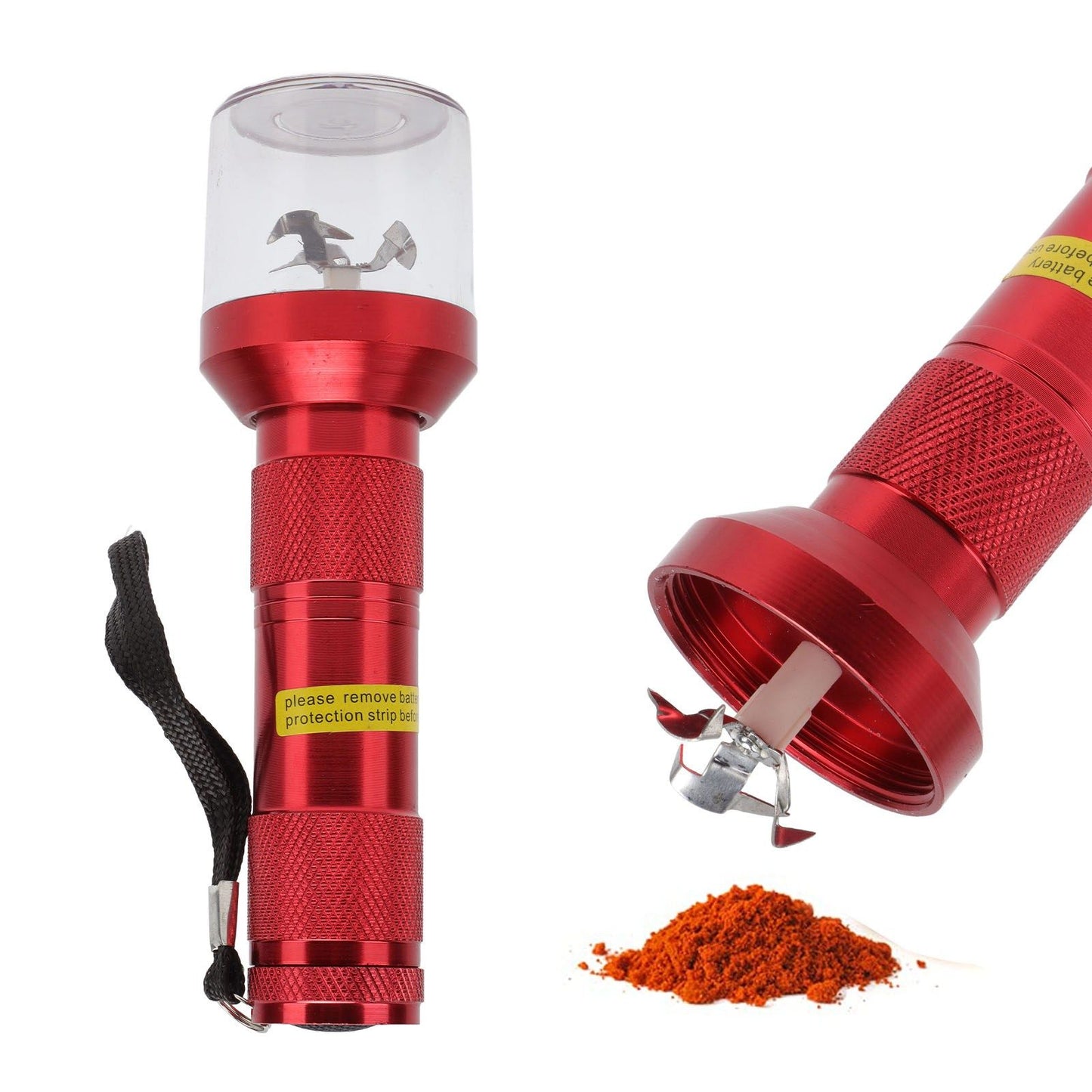Electric Tobacco Herb Grinder Professional Aluminium Alloy Herb Tabacco Crusher for Herbal Medicine Seasoning Red