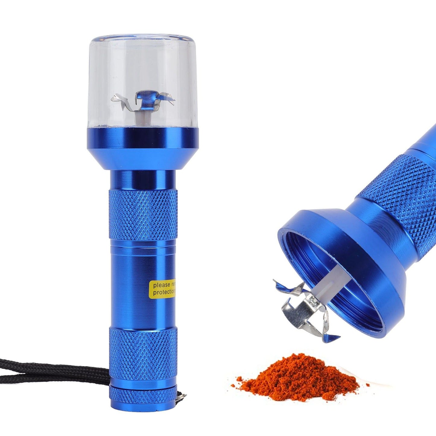 Electric Tobacco Herb Grinder Professional Aluminium Alloy Herb Tabacco Crusher for Herbal Medicine Seasoning Blue