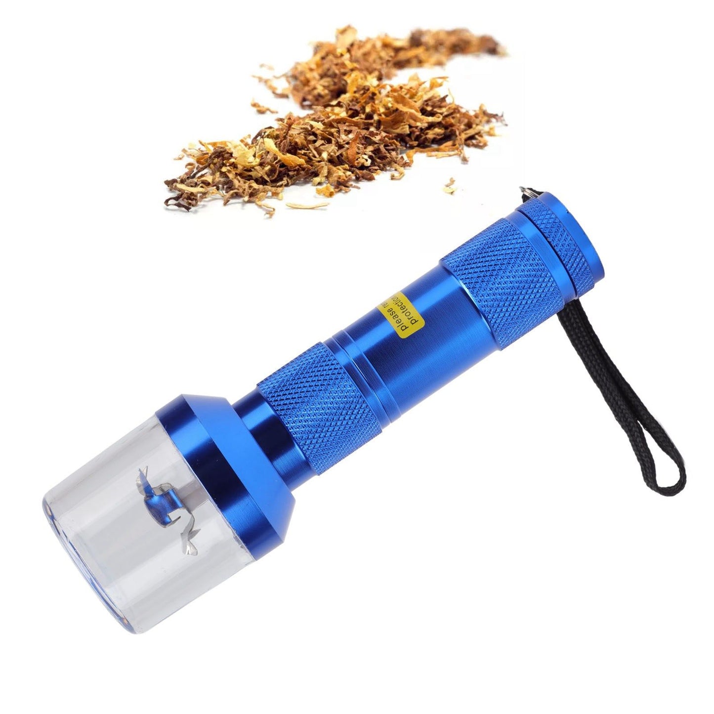 Electric Tobacco Herb Grinder Professional Aluminium Alloy Herb Tabacco Crusher for Herbal Medicine Seasoning Blue