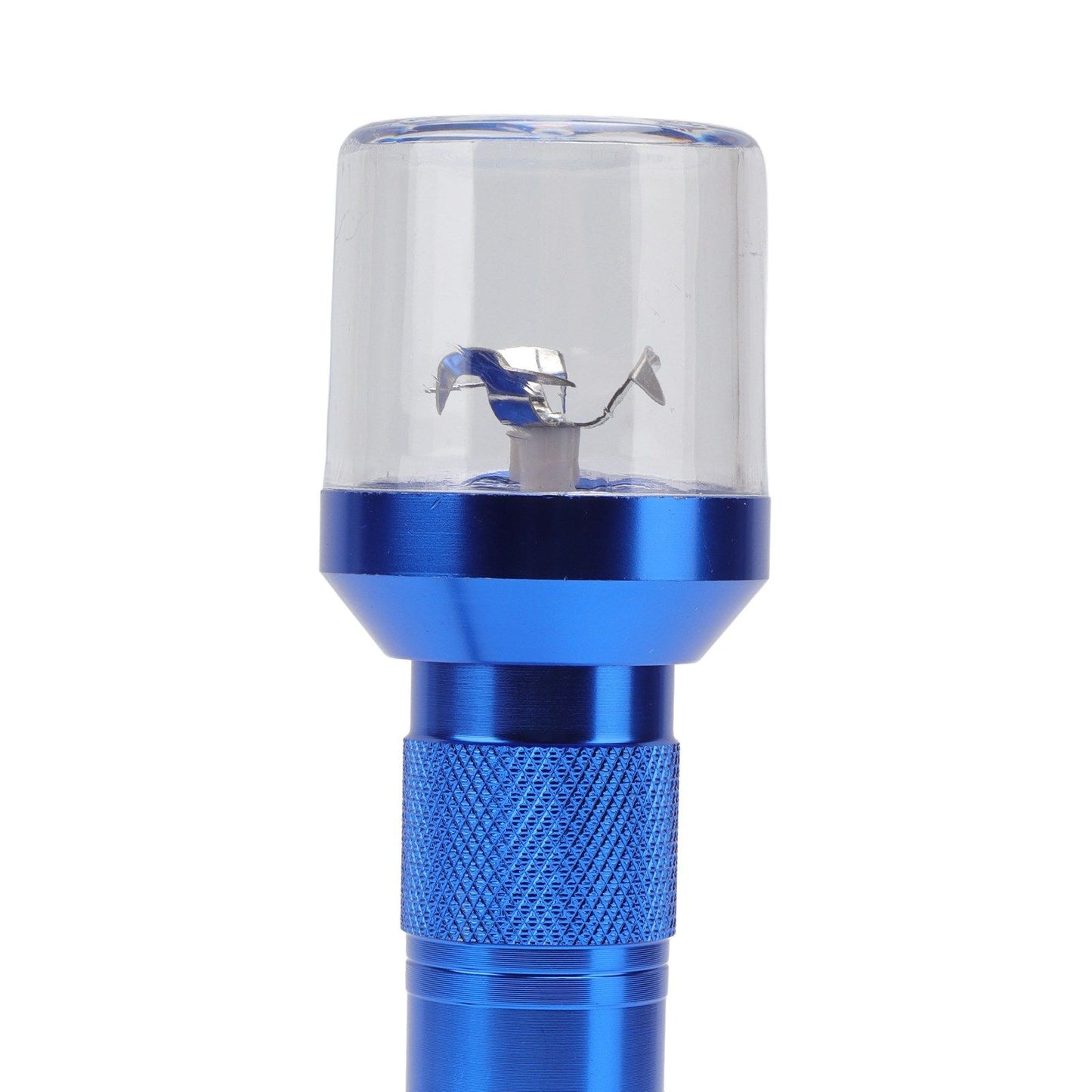 Electric Tobacco Herb Grinder Professional Aluminium Alloy Herb Tabacco Crusher for Herbal Medicine Seasoning Blue