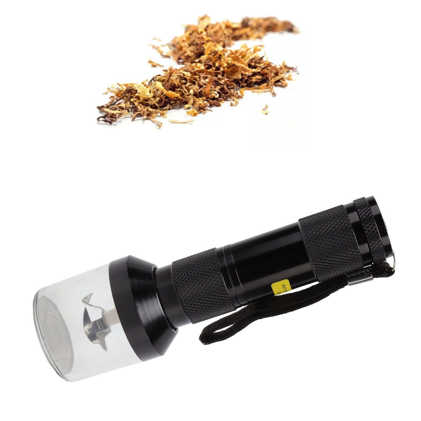 Electric Tobacco Herb Grinder Professional Aluminium Alloy Herb Tabacco Crusher for Herbal Medicine Seasoning Black