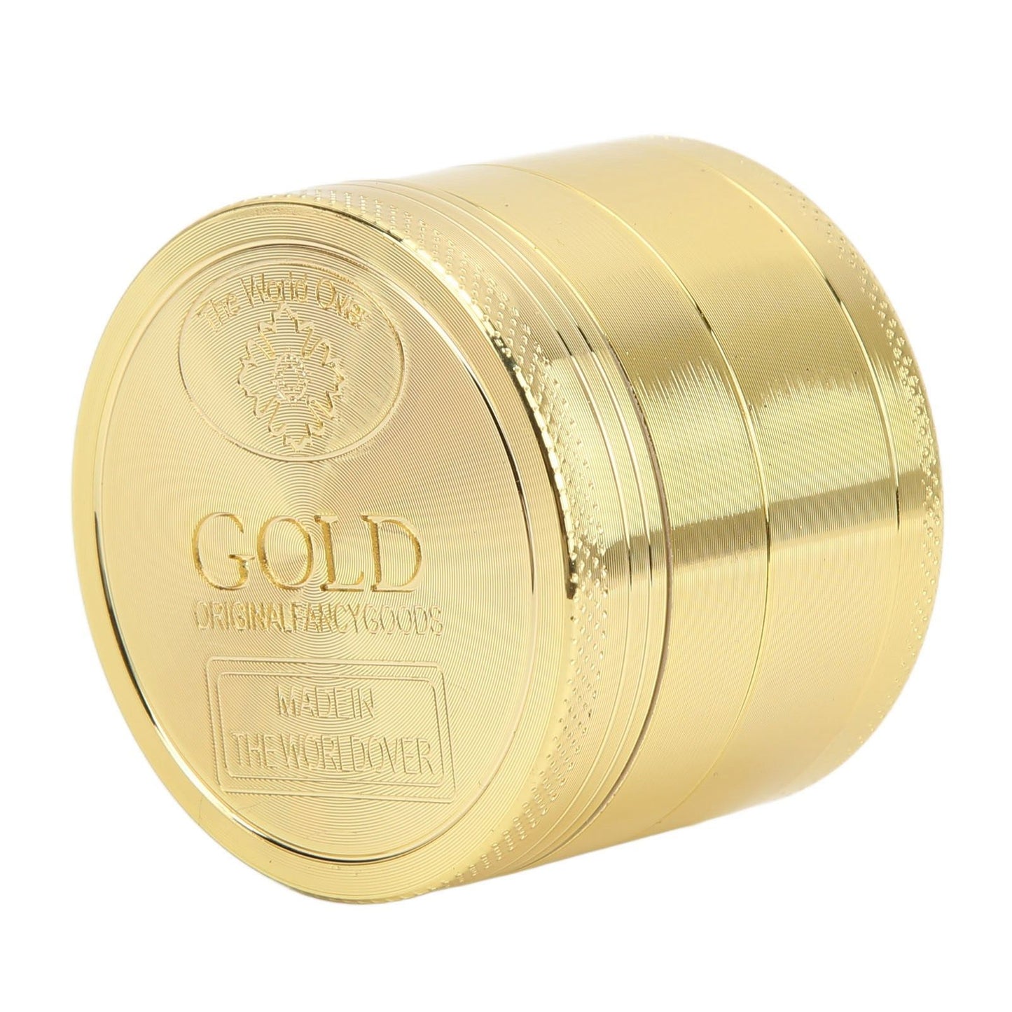 40mm Spice Grinder 4 Layers Aluminium Alloy Gold Coin Design Spice Crusher for Home Kitchen