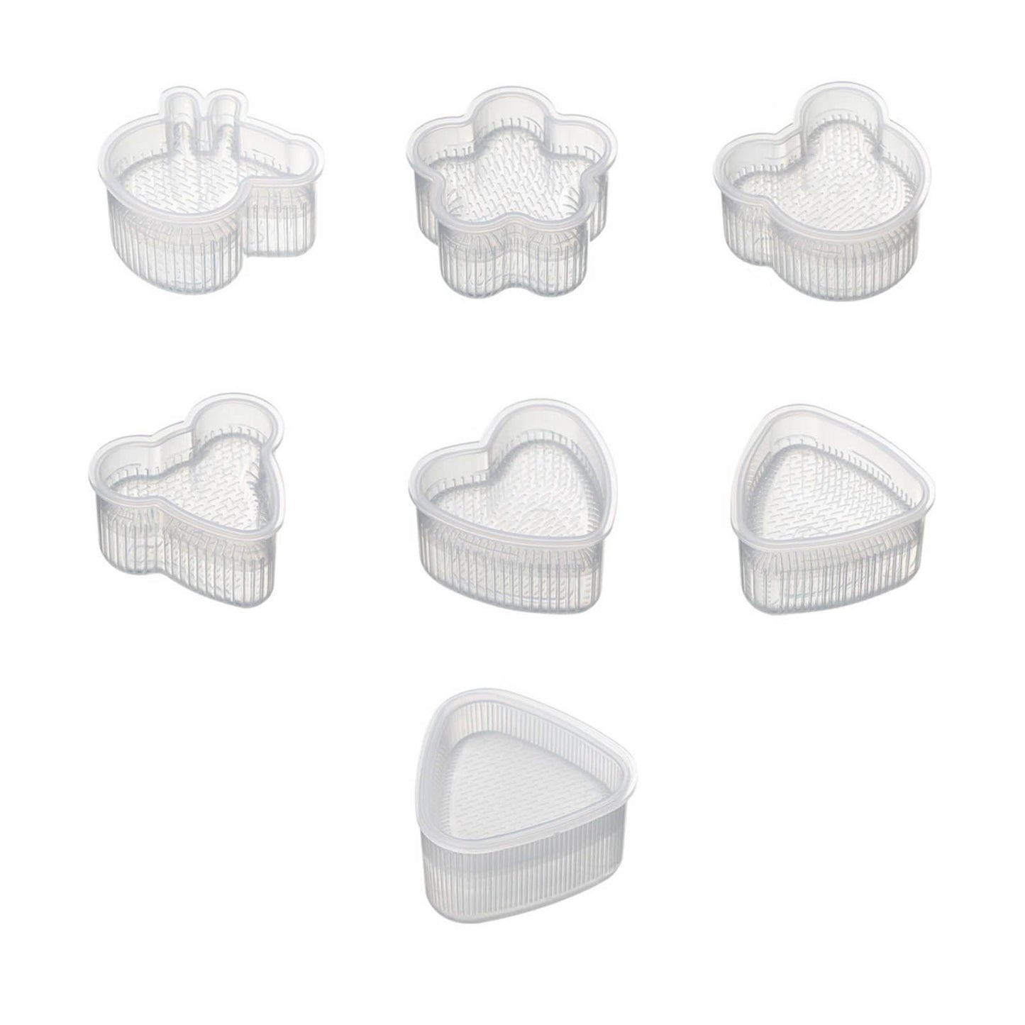 7Pcs Sushi Ball Mold Cartoon Style Food Grade PP Easy Operation Widely Used Sushi Mold for Household Bar DIY