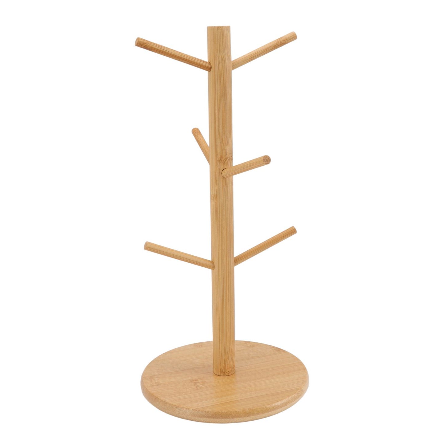 Coffee Cup Holder Space Saving Bamboo Coffee Mug Tree Rack Holder Organizer for Storage Display Drying Mugs