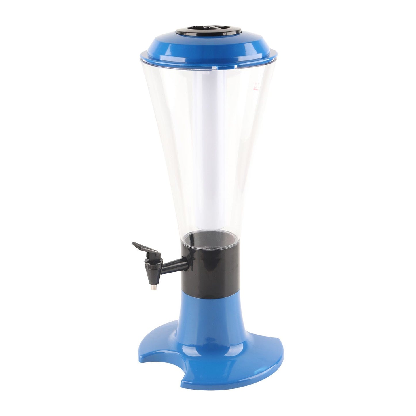 3L Beer Tower Dispenser Multipurpose Luminous Tabletop Wine Beer Tower Dispenser with Tap for Home Bar KTV Blue