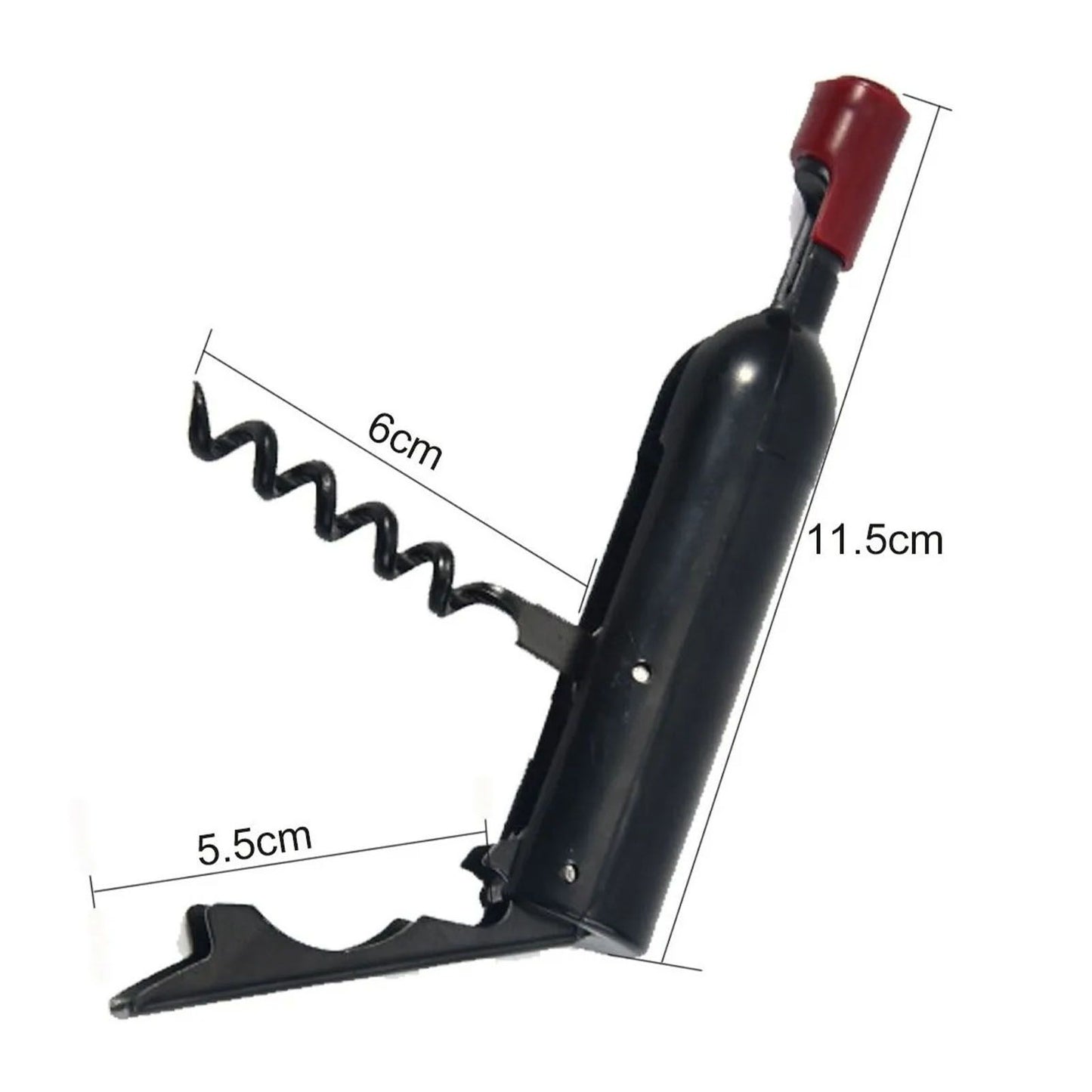 Wine Opener Black Multifunctional Magnet Design Portable Stainless Steel Wine Opener