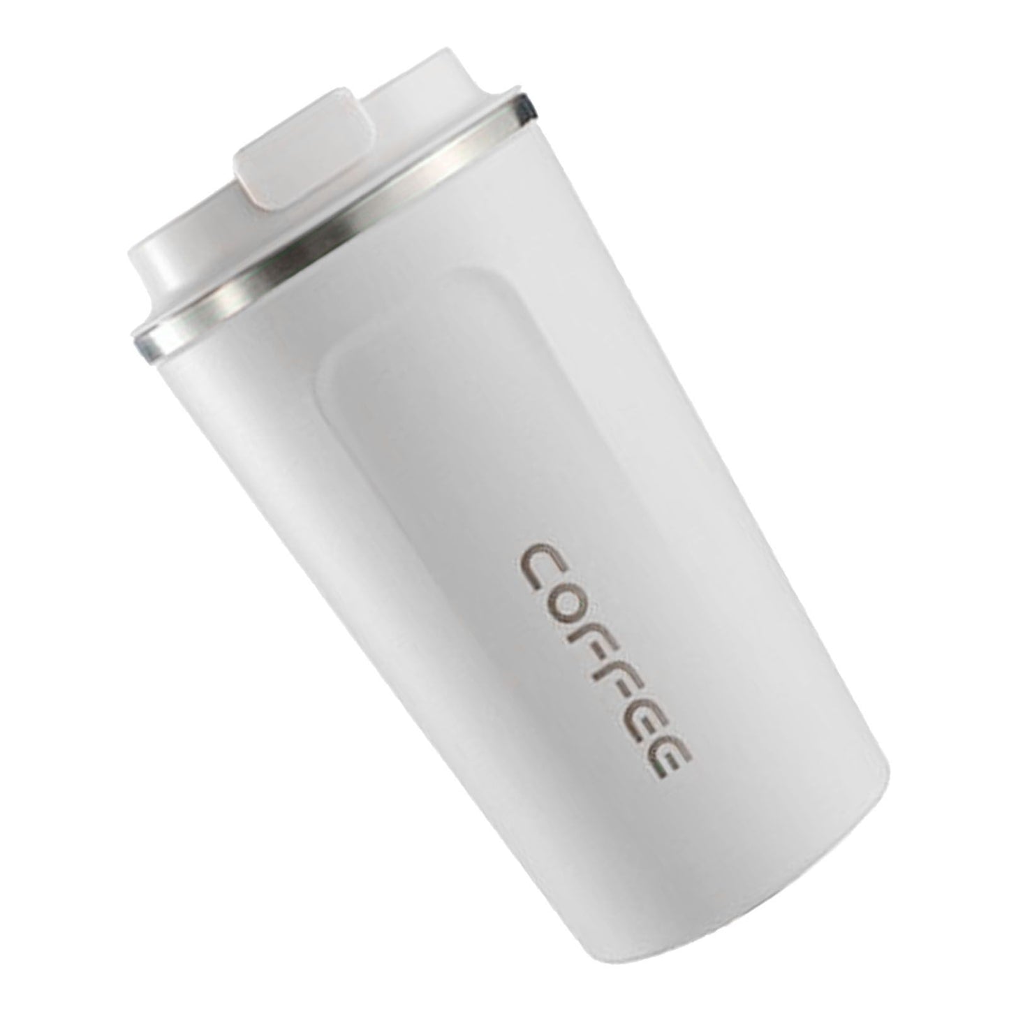 Smart Temperature Display Coffee Cup Portable 304 Stainless Steel Insulation Cup Simple Style Pure Color Generation 2nd White 380ml