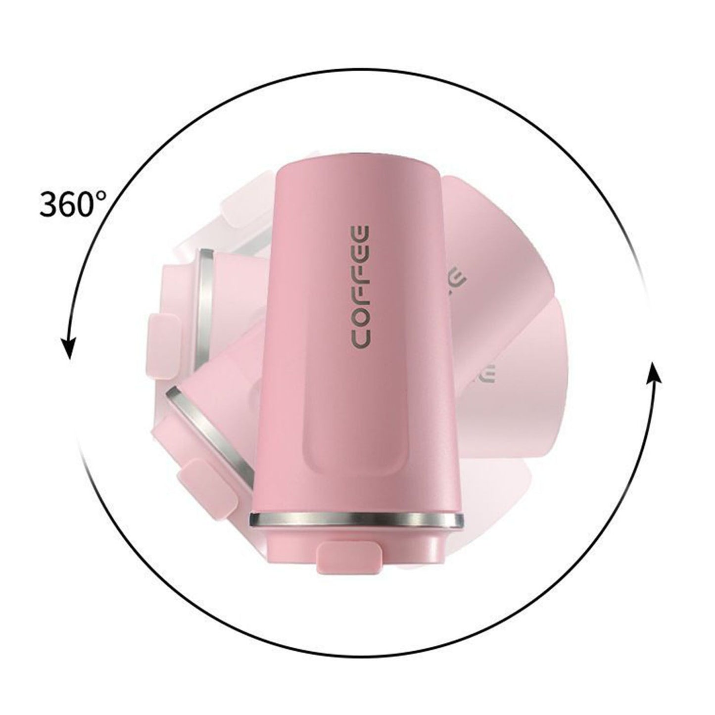 Smart Temperature Display Coffee Cup Portable 304 Stainless Steel Insulation Cup Simple Style Pure Color Generation 2nd Pink 510ml